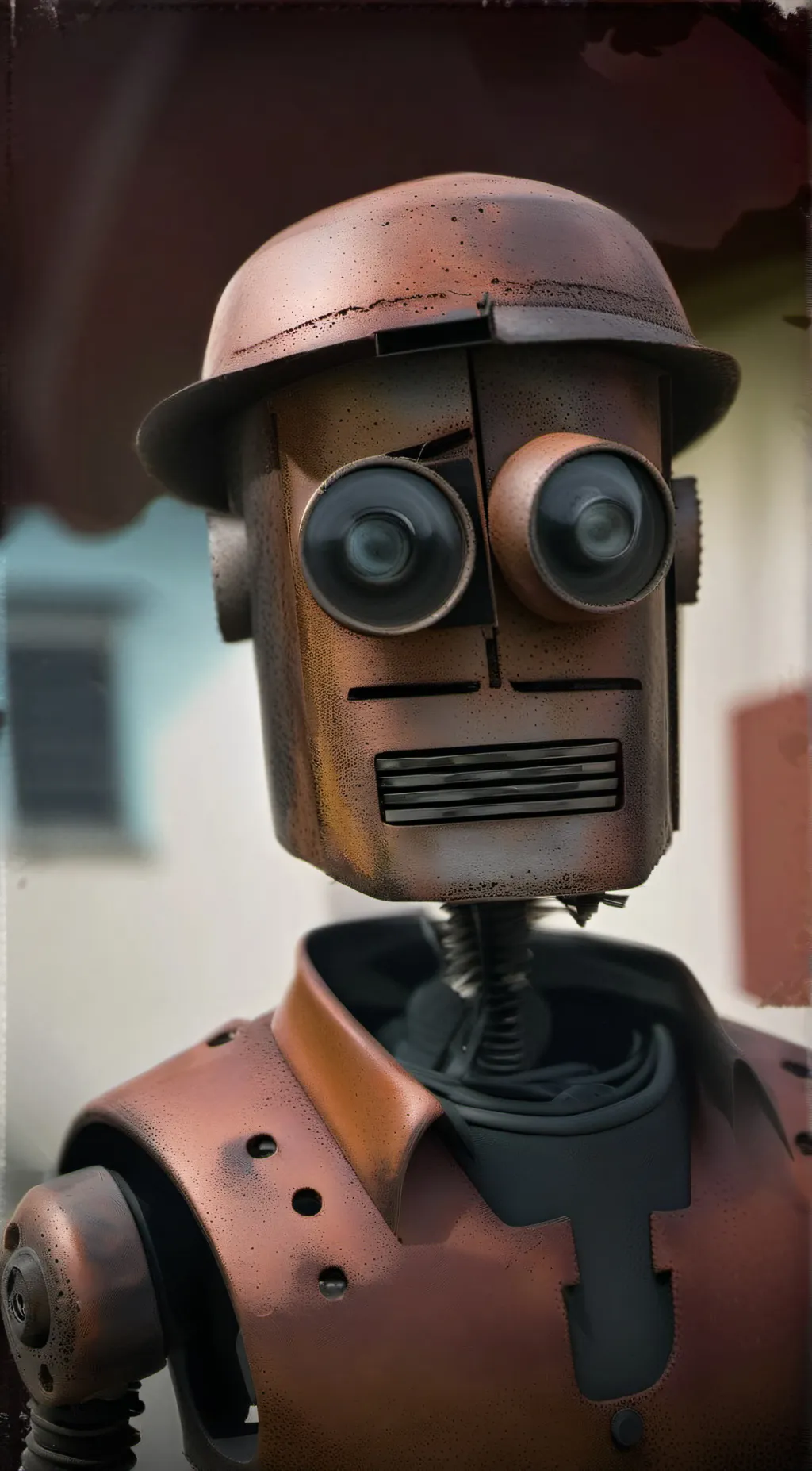 ai character: rusty background