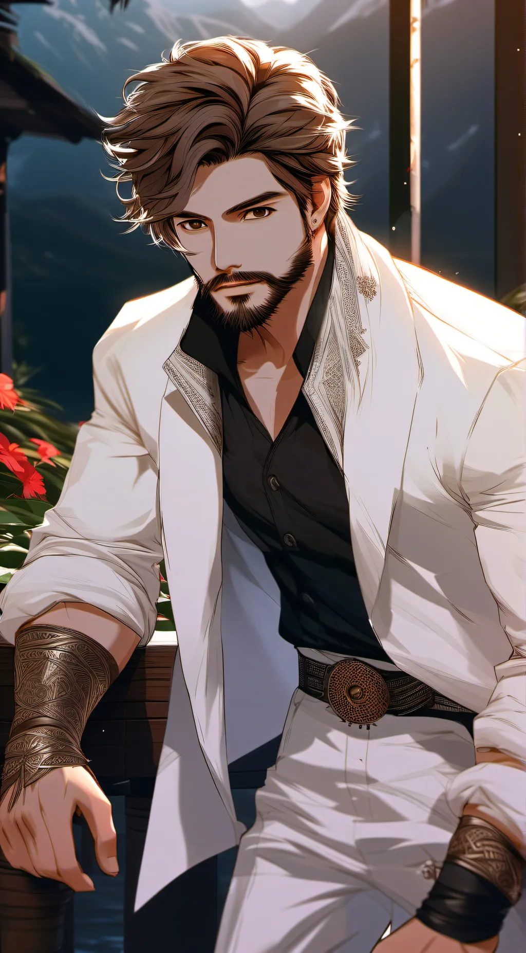 ai character: King Evander background