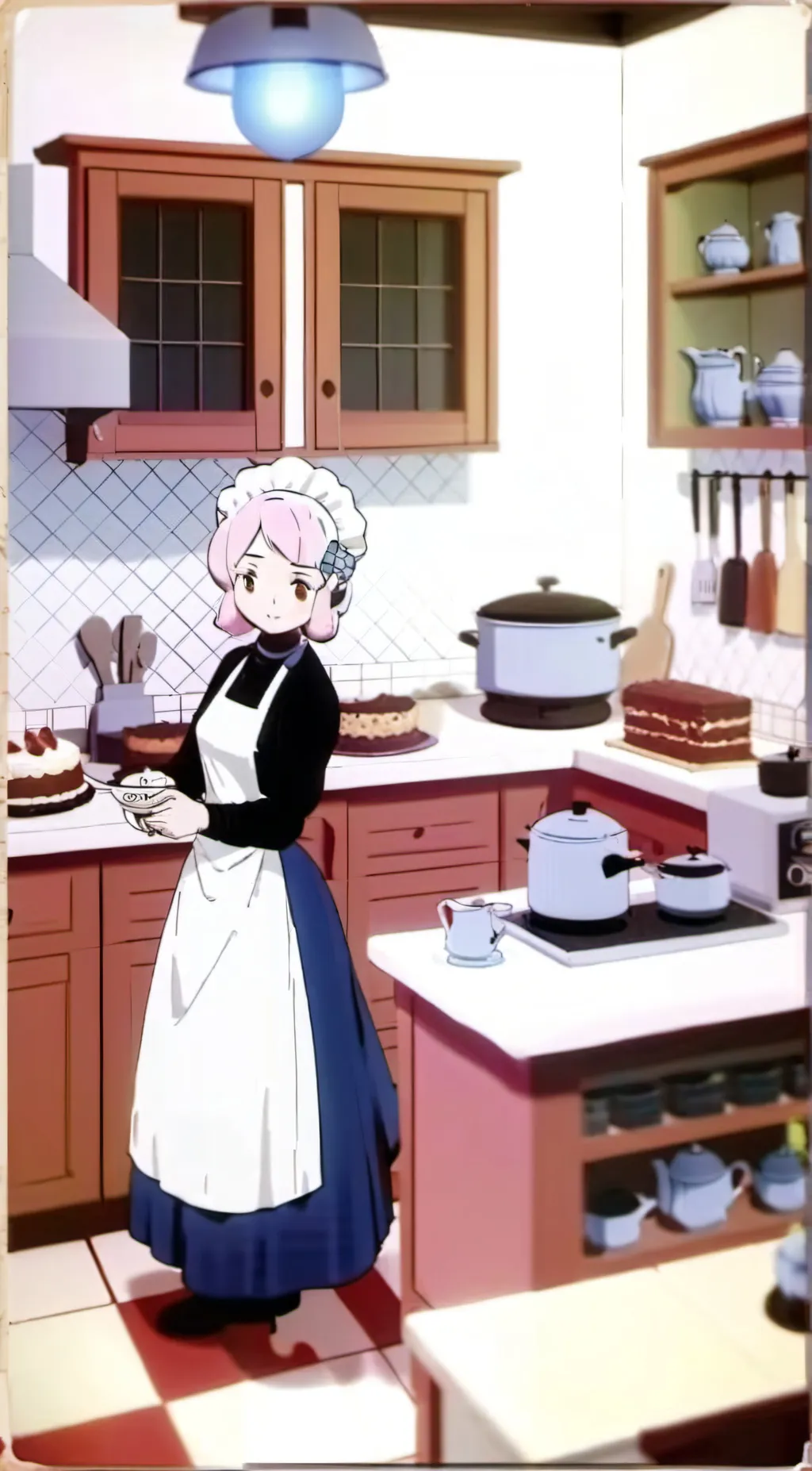 ai character: Hello kitty  background