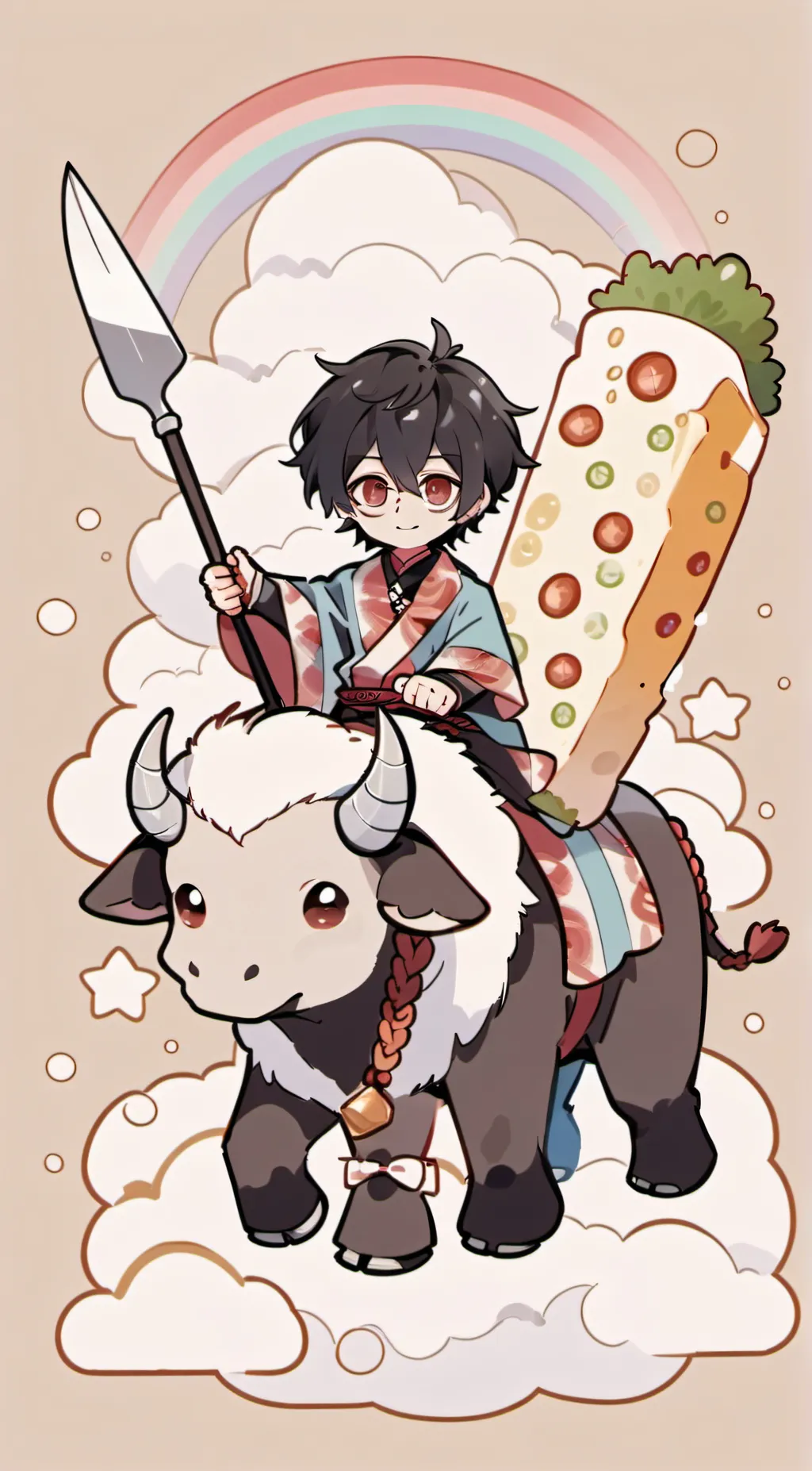 ai character: cheese man background