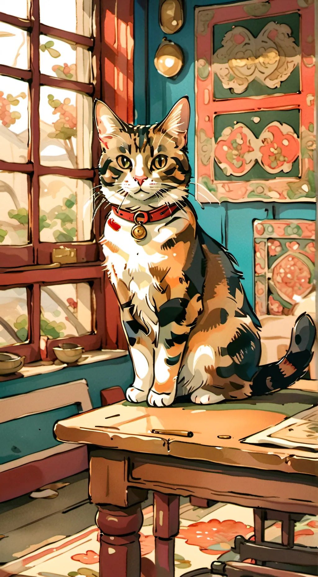 ai character: cat background