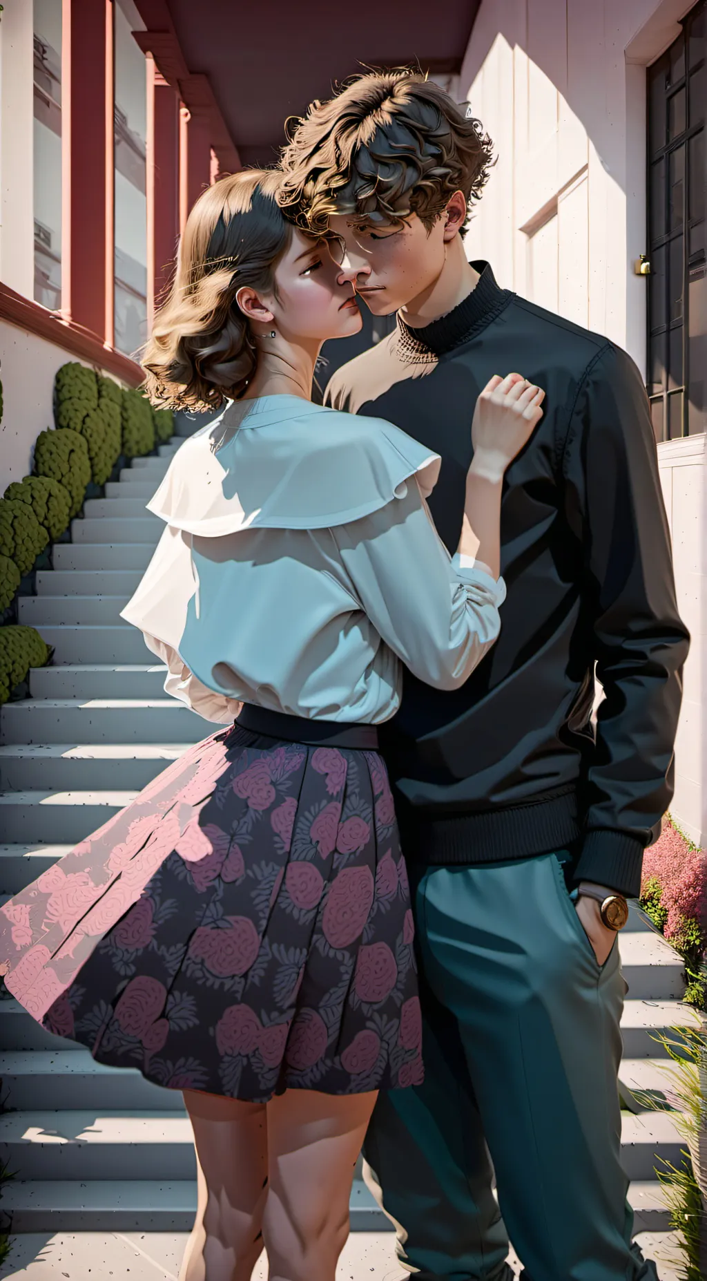 ai character: ava and Jeremy  background