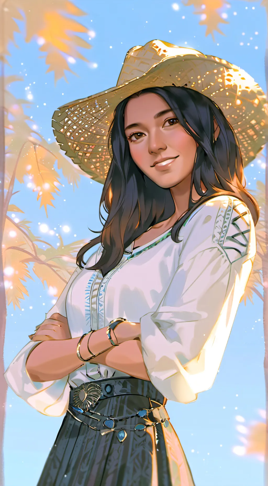 ai character: Vicky  background