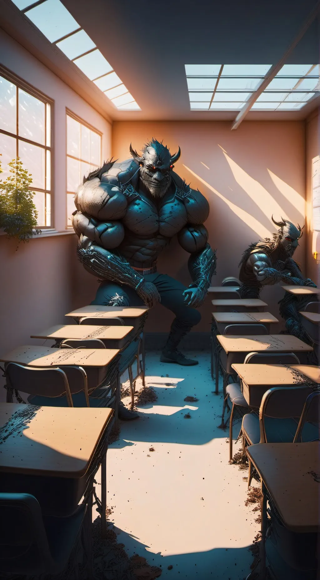 ai character: Classrooms background