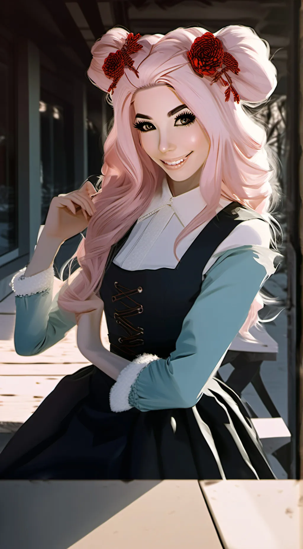ai character: Belle Delphine background