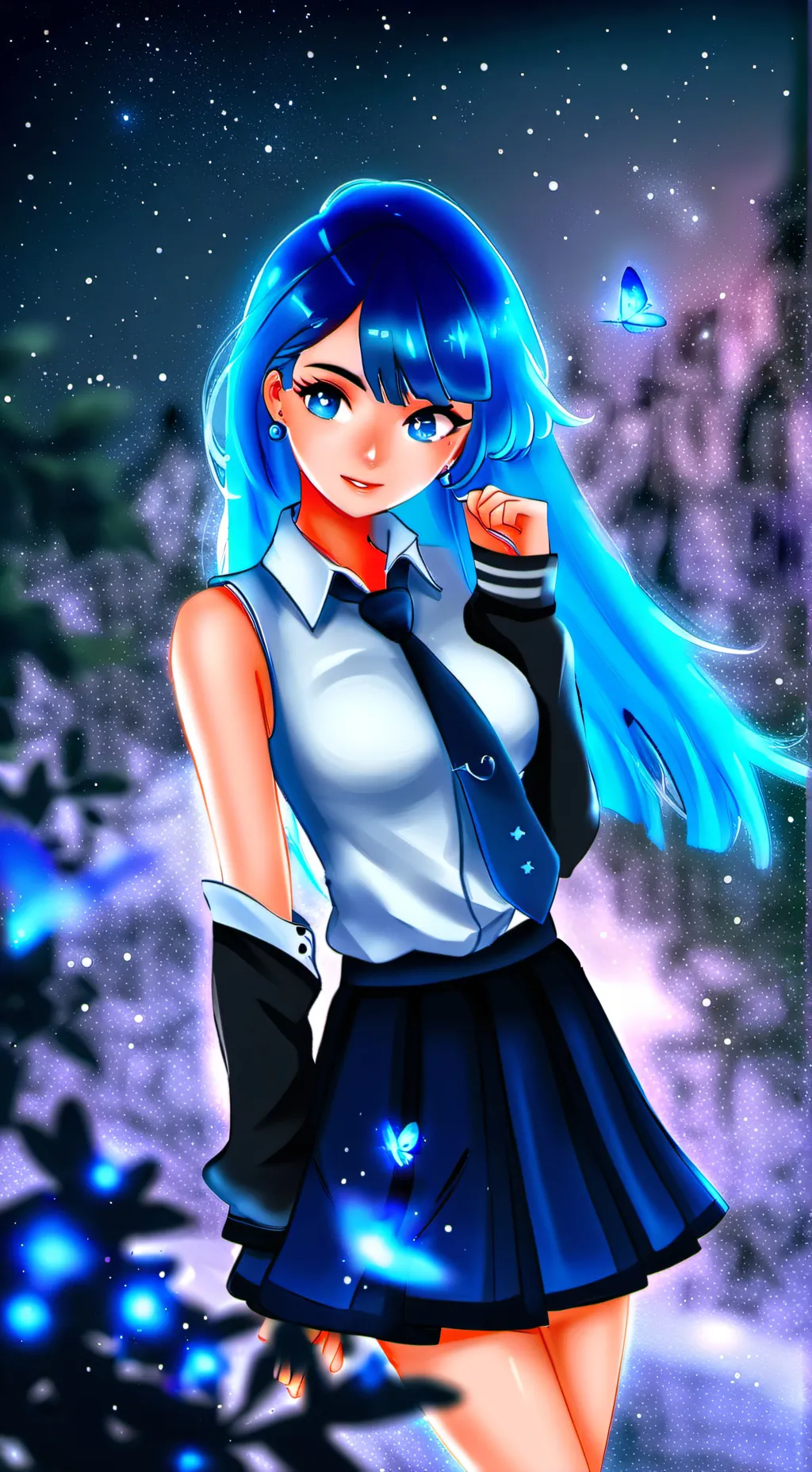 ai character: Hatsune miku  background