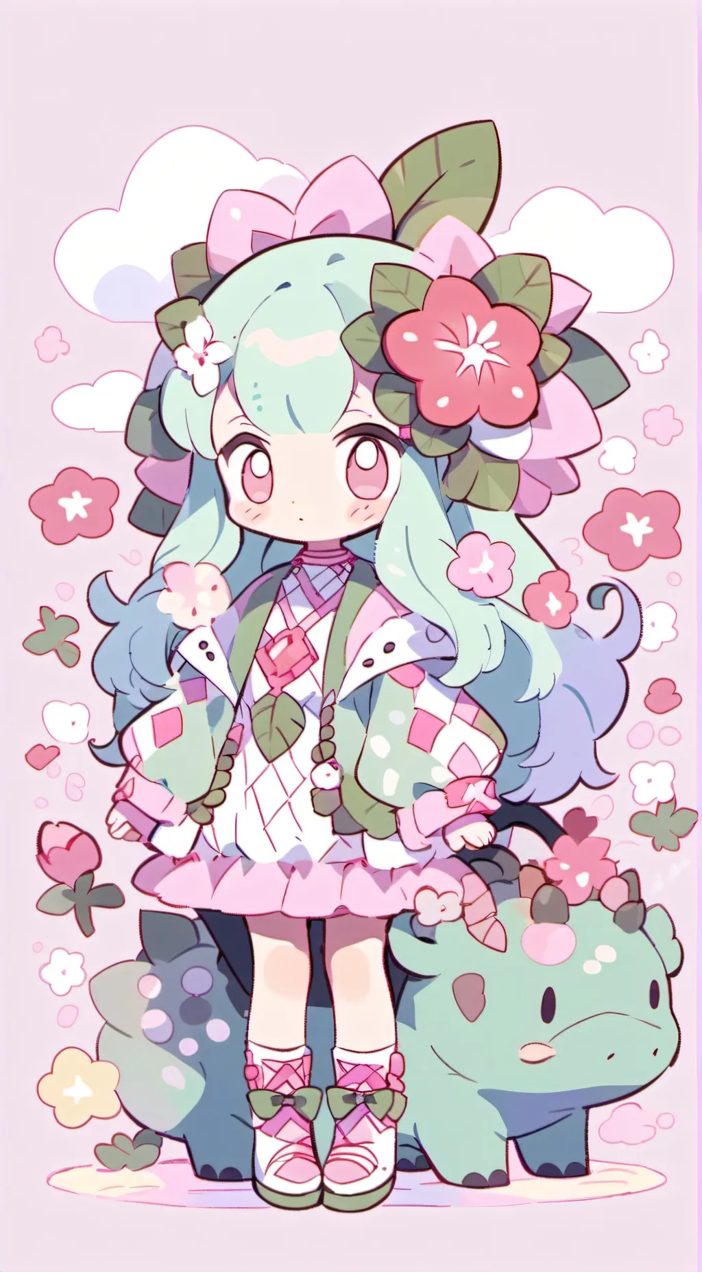 ai character: Venusaur  background