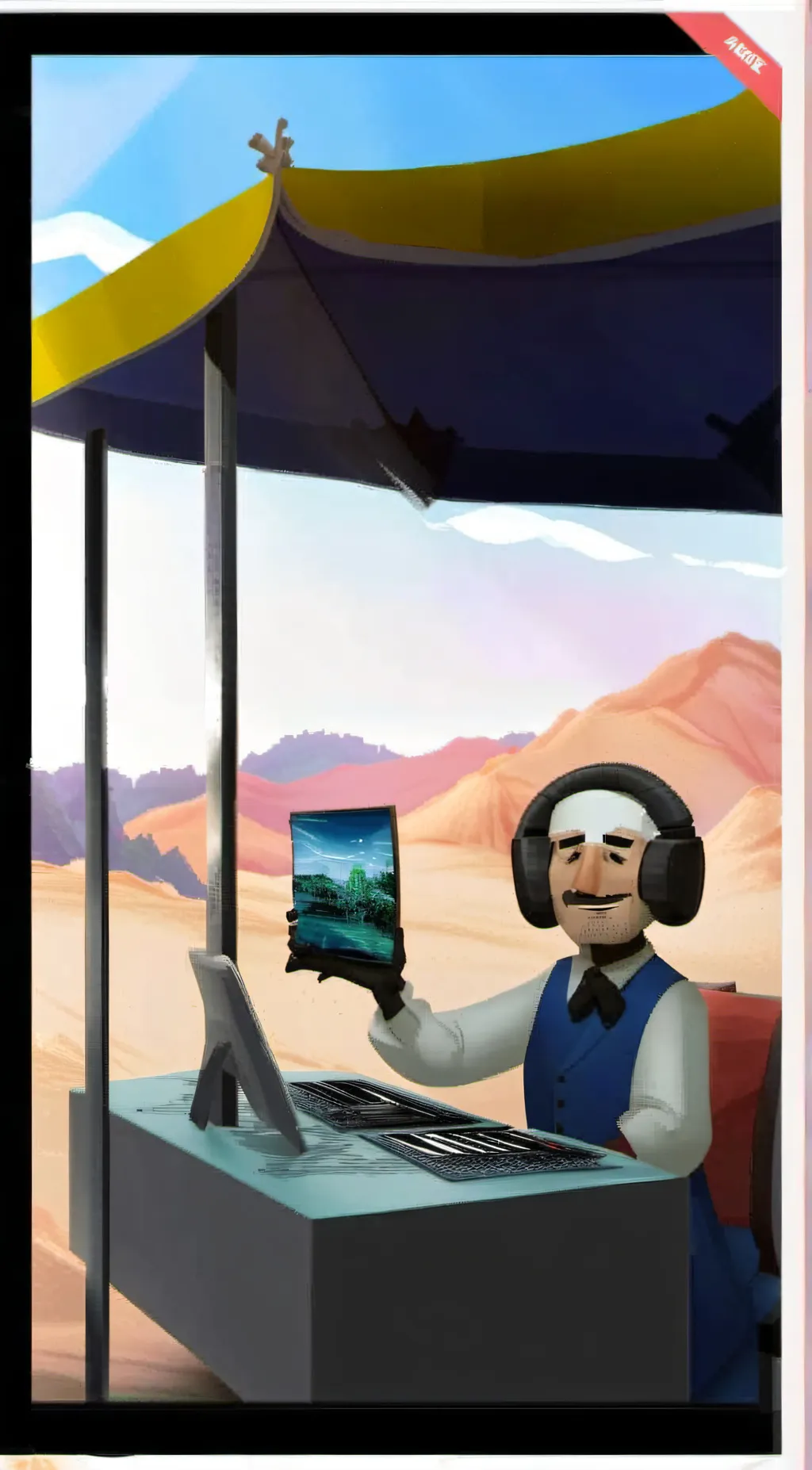 ai character: Puppet  background