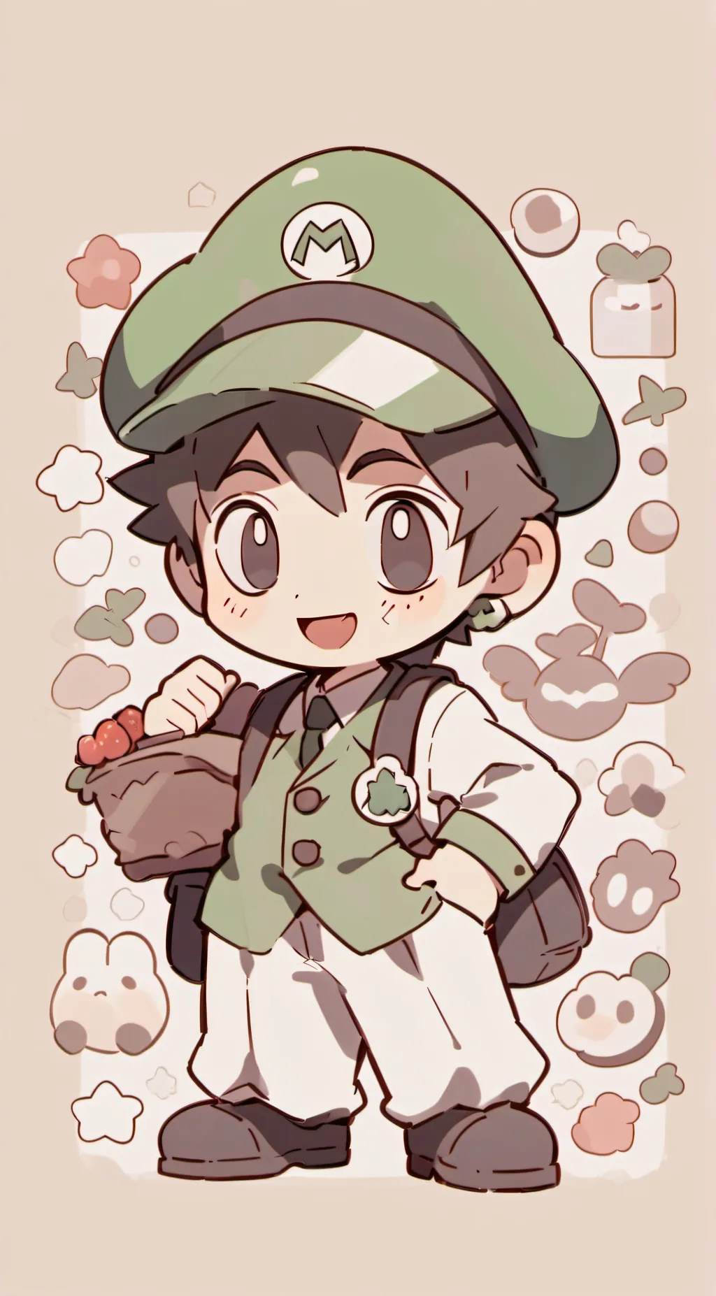 ai character: Luigi background