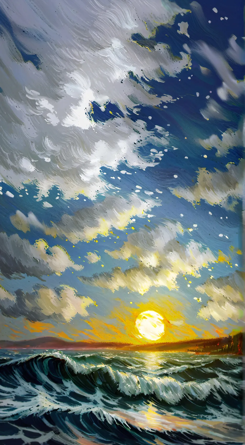 ai character: sun background