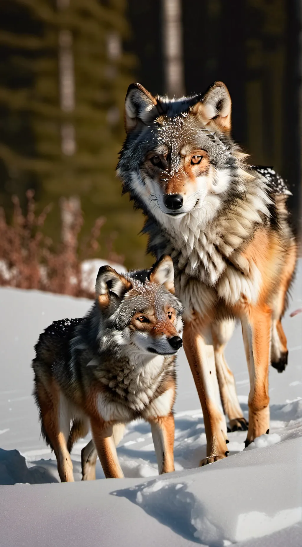 ai character: Wolf(mya) cub(yie) background