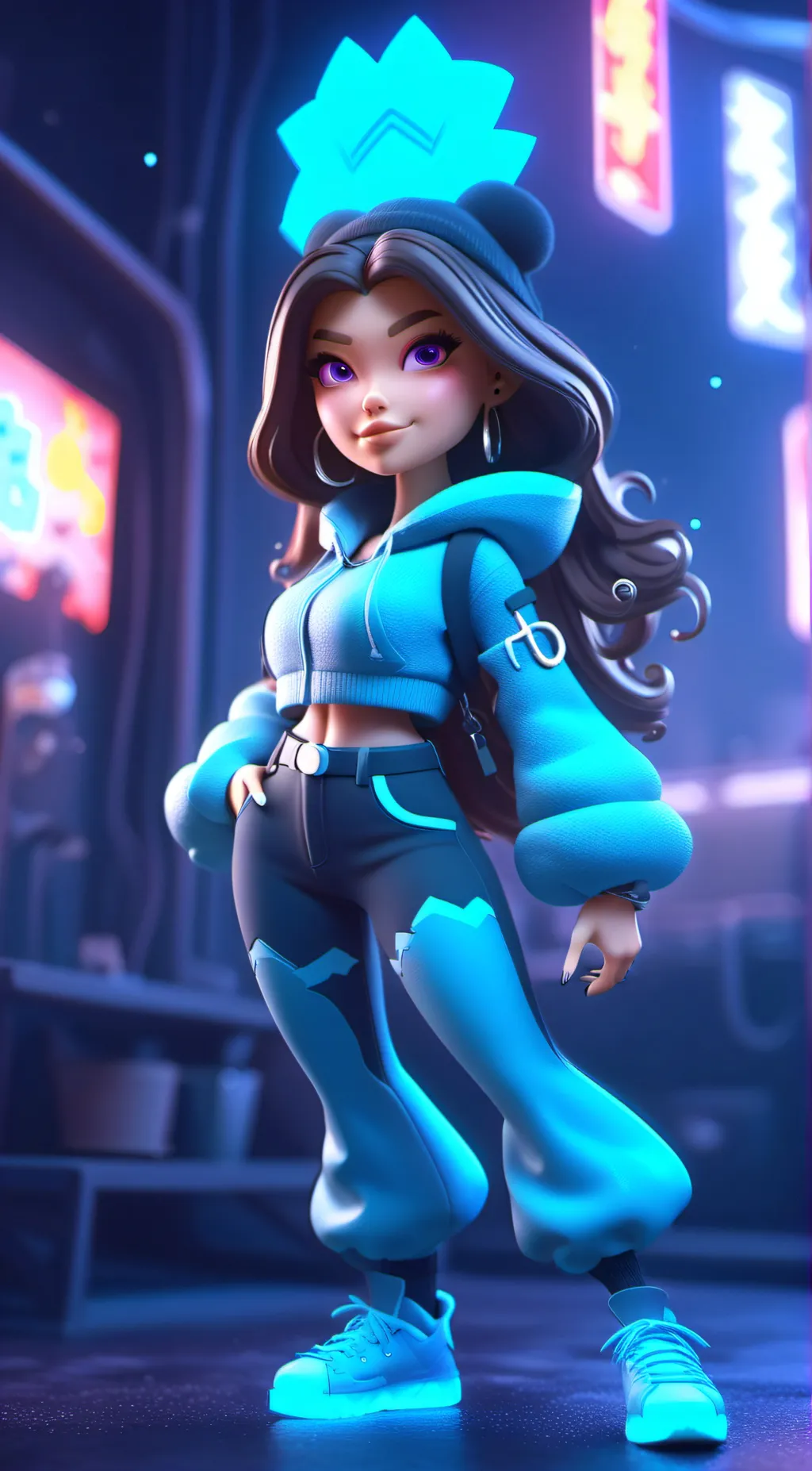 ai character: katie  background