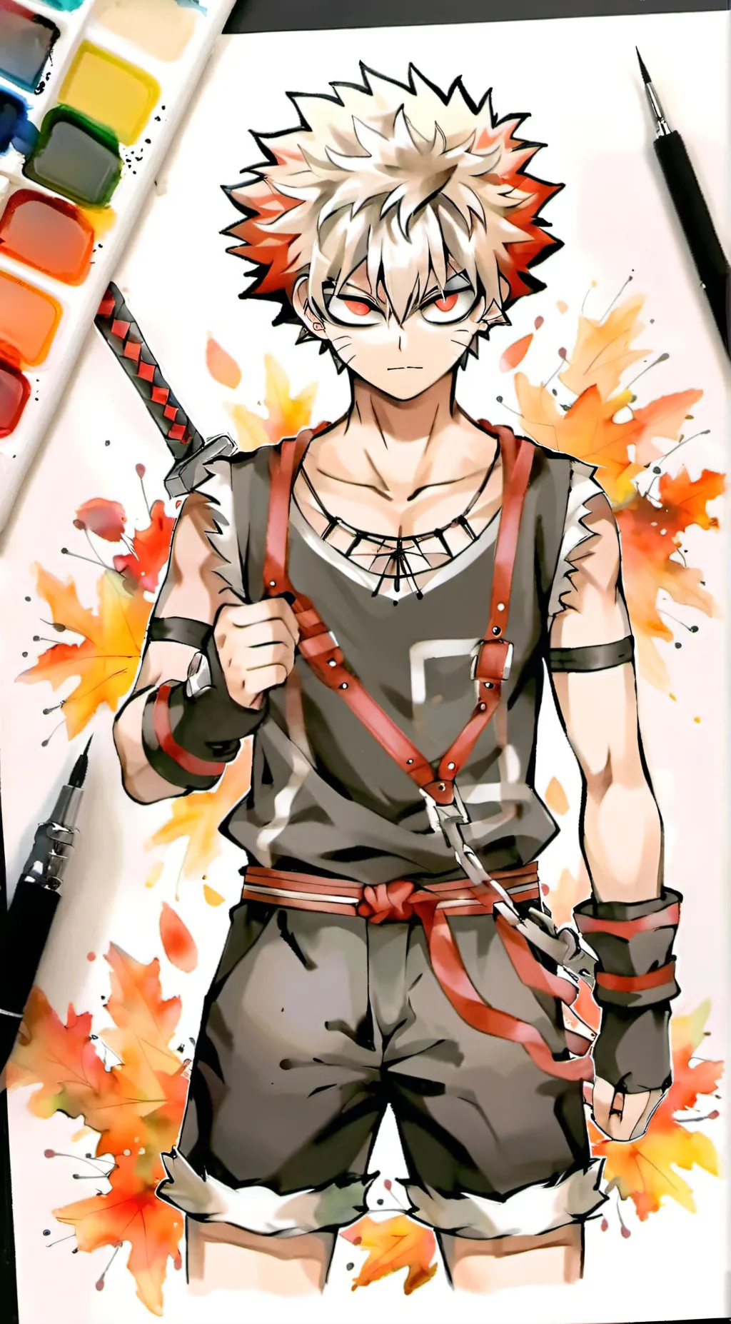 ai character: katsuki bakugo  background