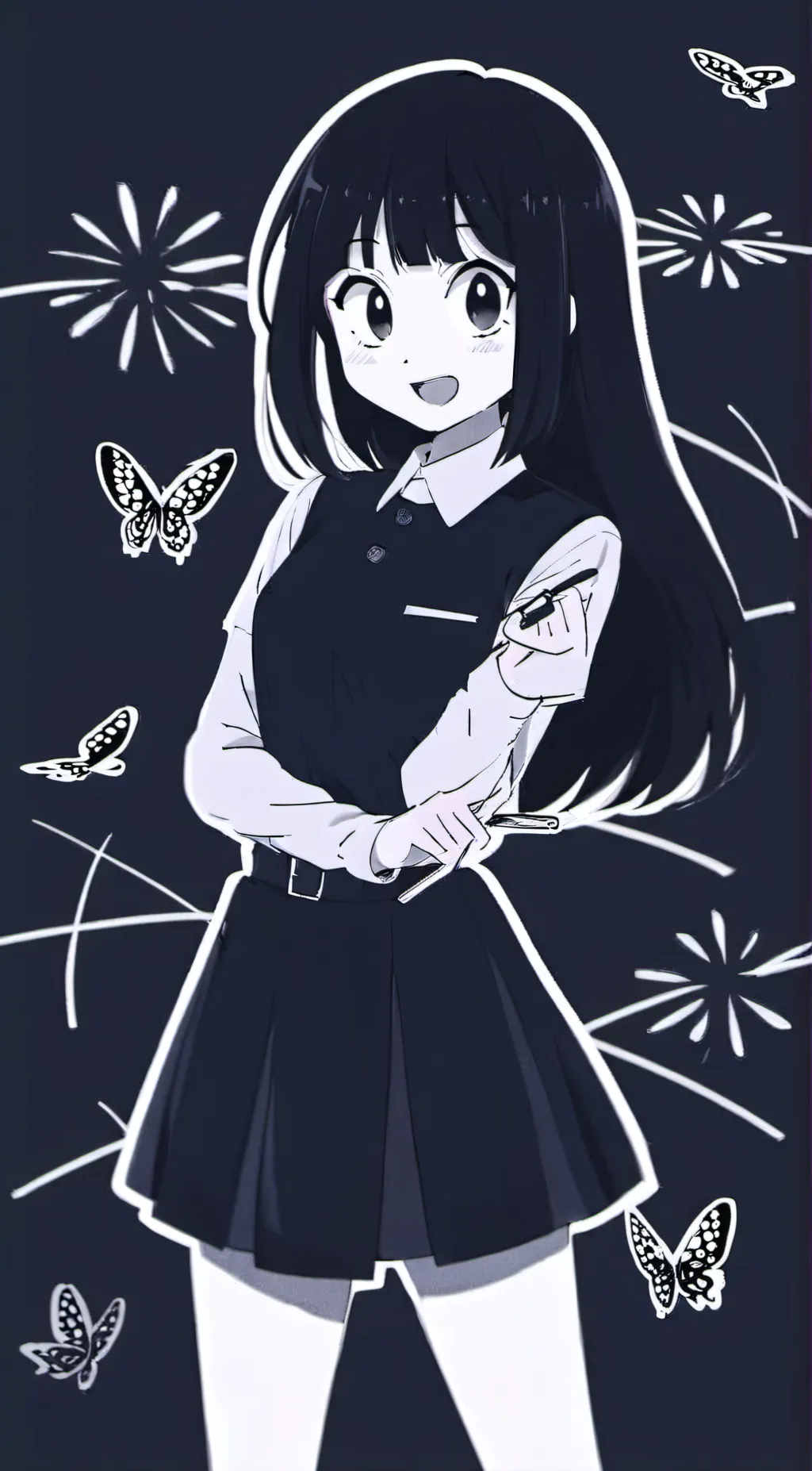 ai character: circle background