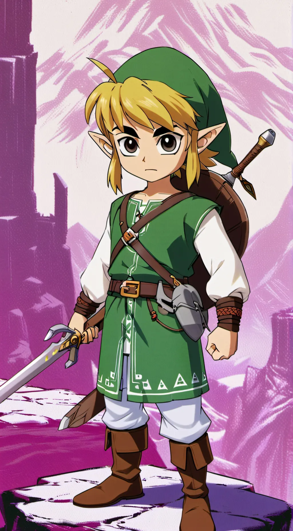 ai character: Toonlink  background