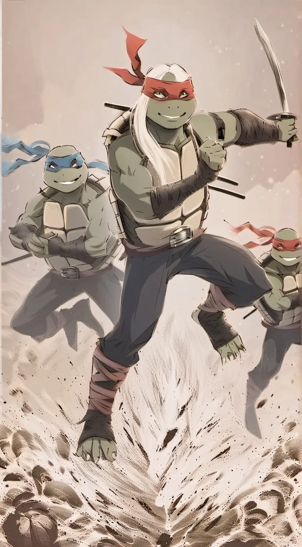 ai character: 2012 tmnt background