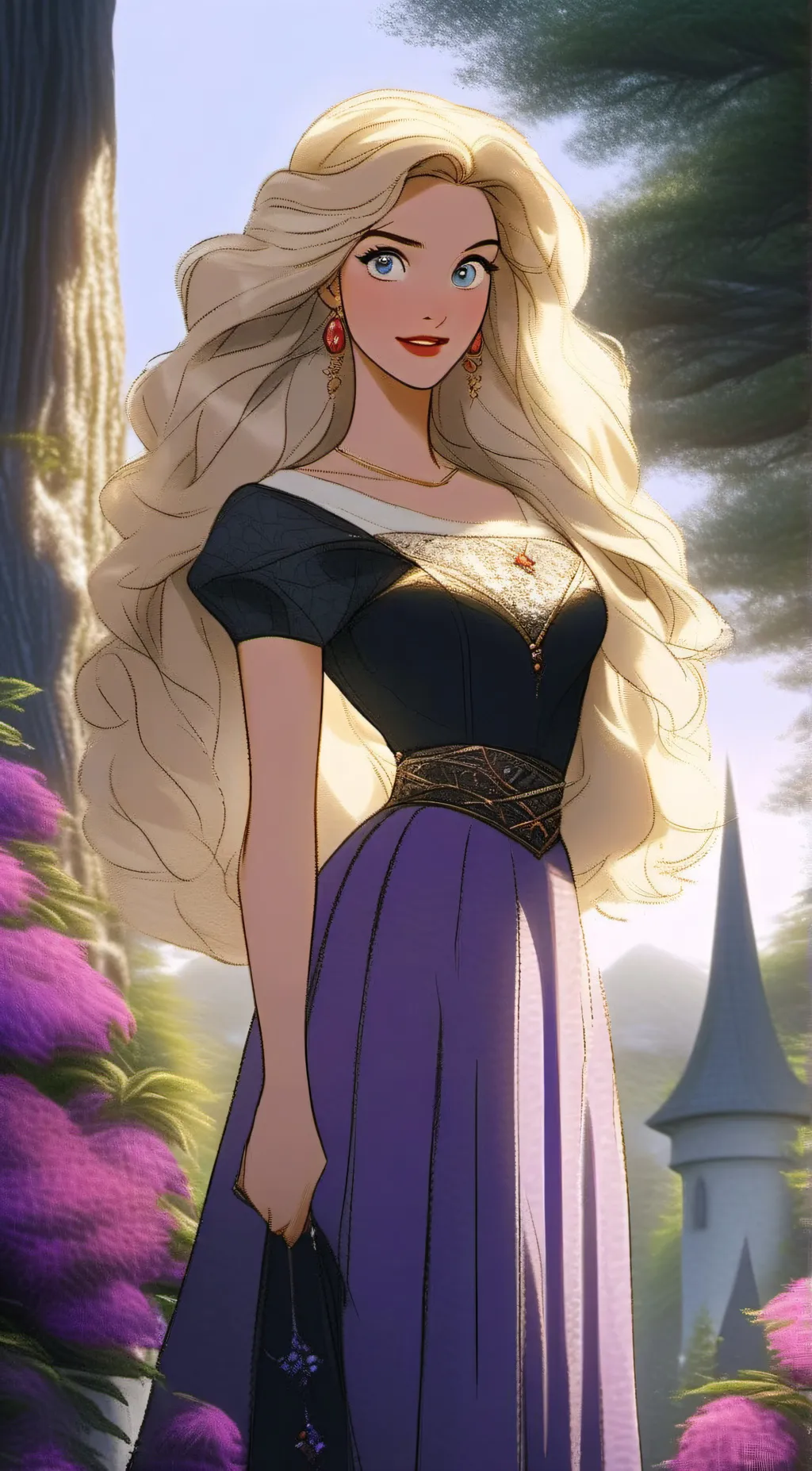 ai character: Sarah Sanderson  background