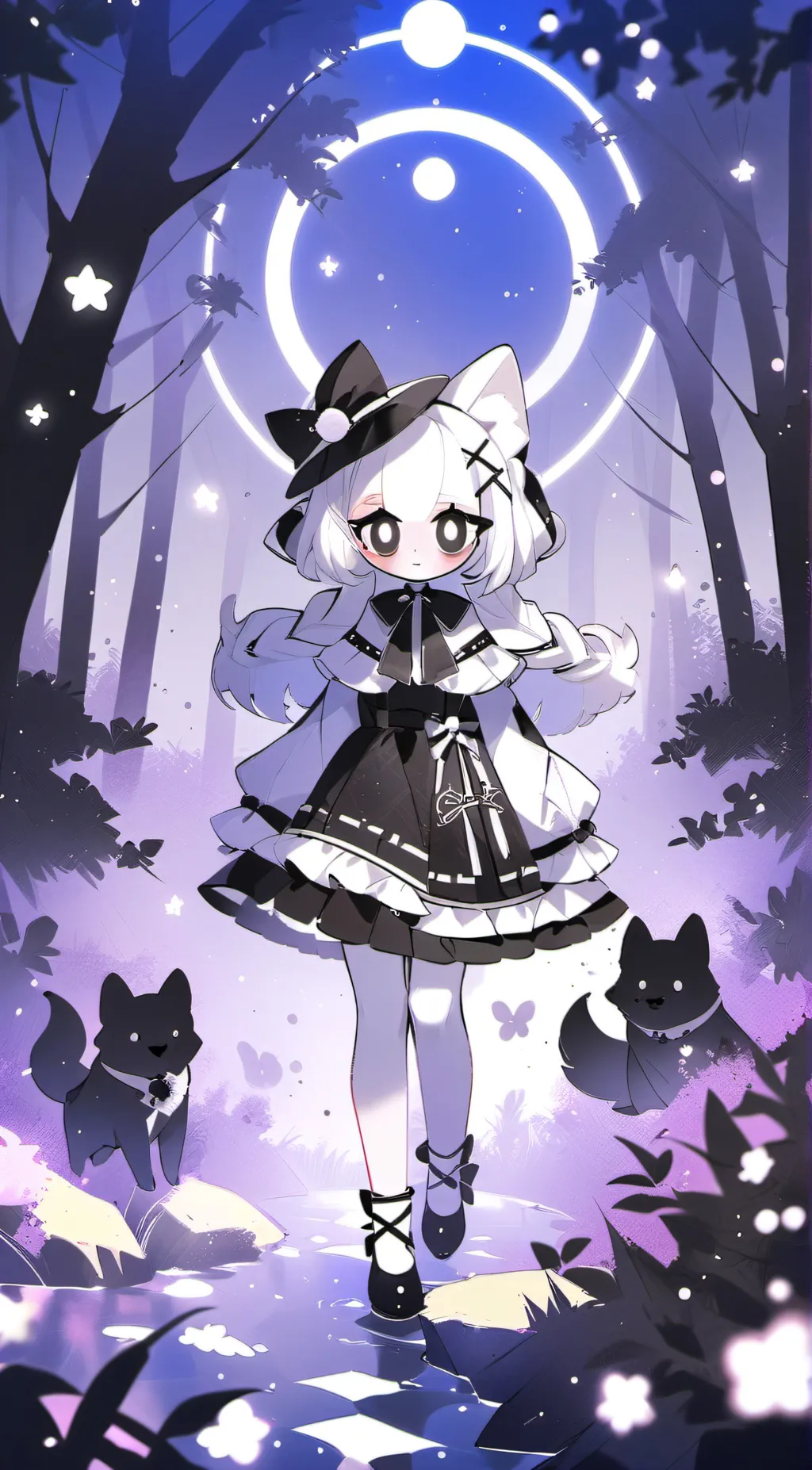 ai character: smiling critter  background