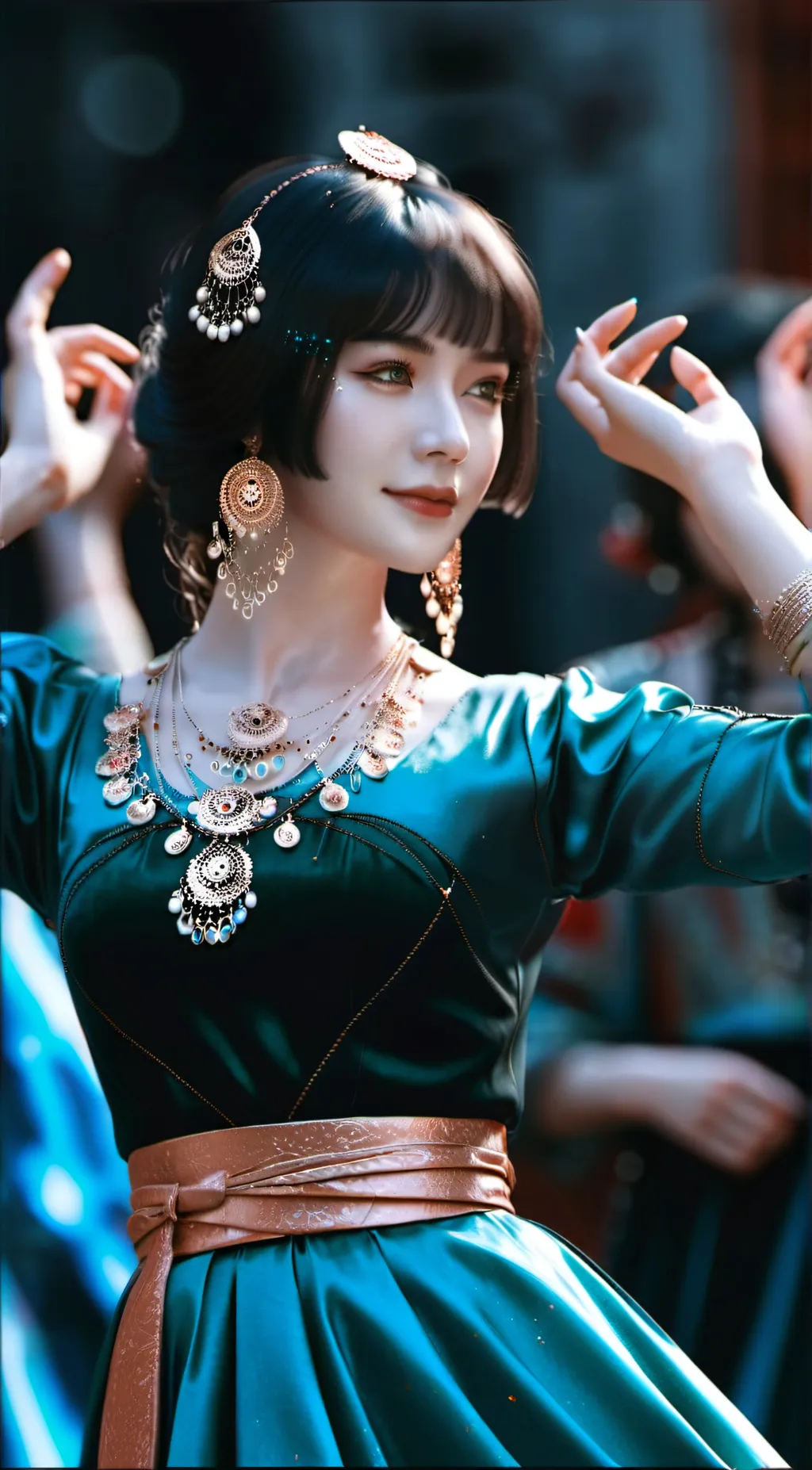 ai character: Serbian Dancing la background