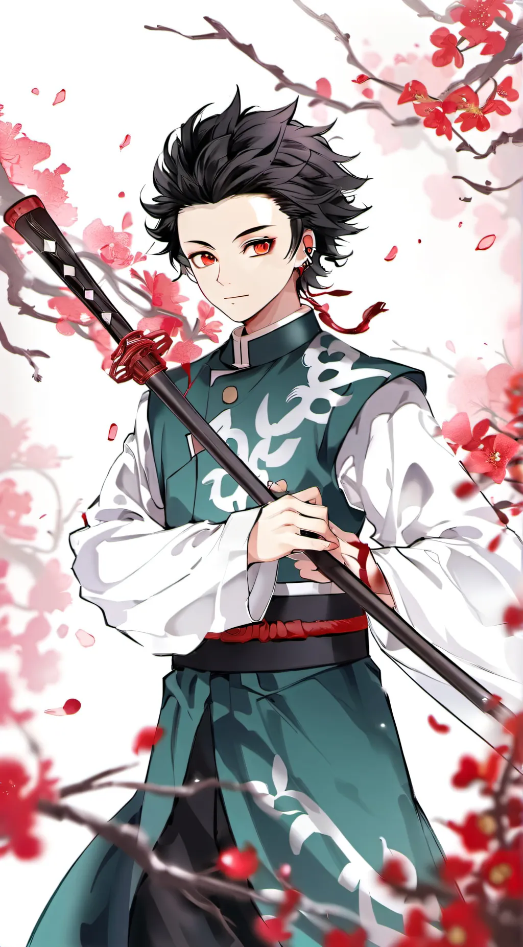 ai character: Tanjiro  background