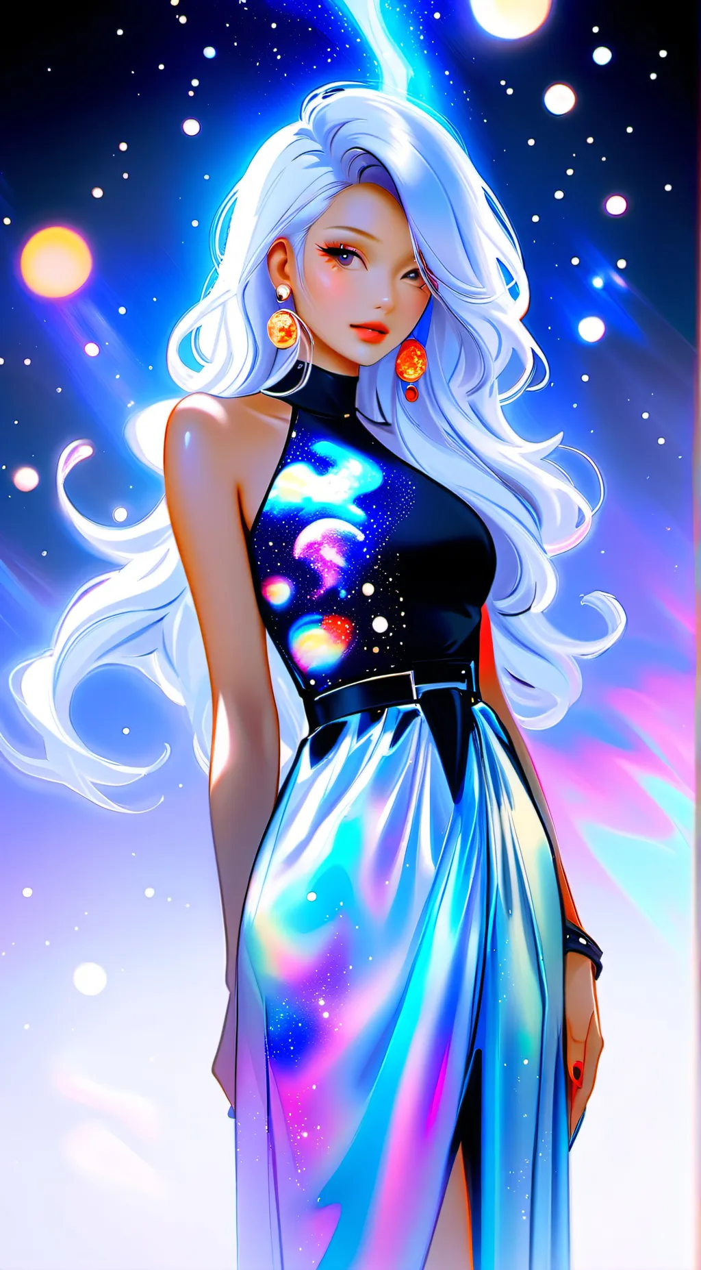 ai character: Galaxy queen background