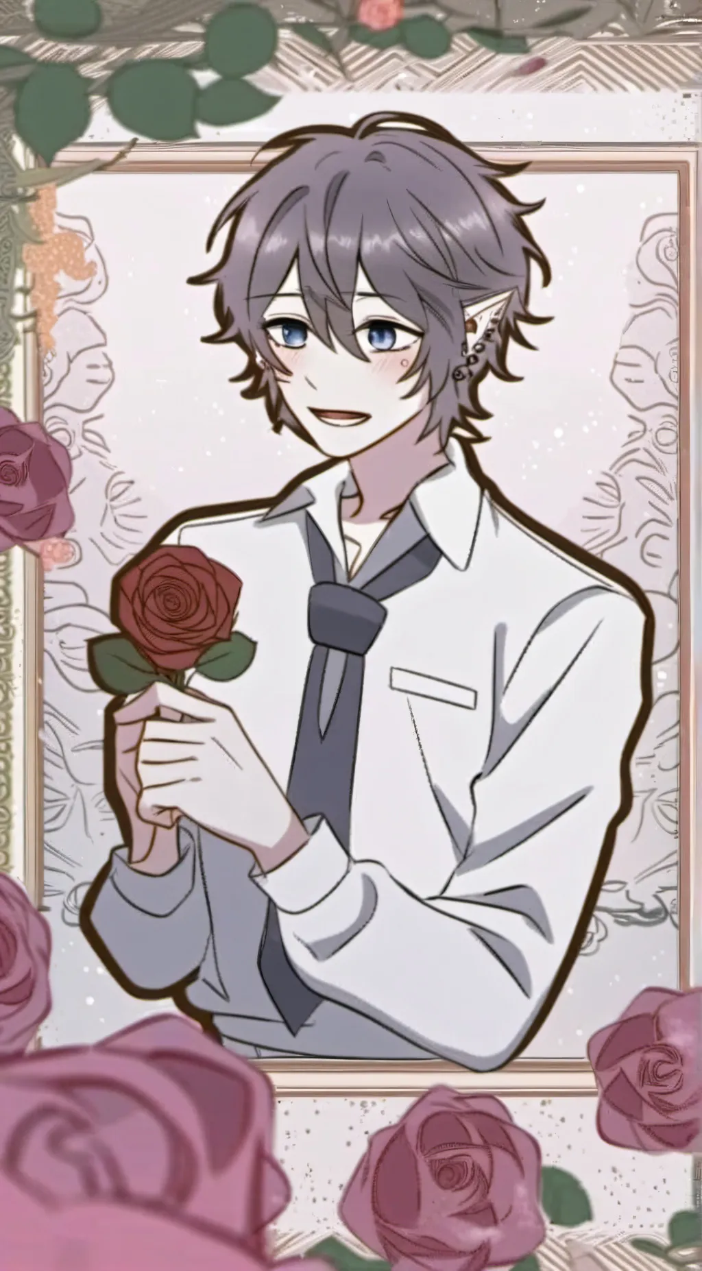 ai character: Prom but in mha💗 background