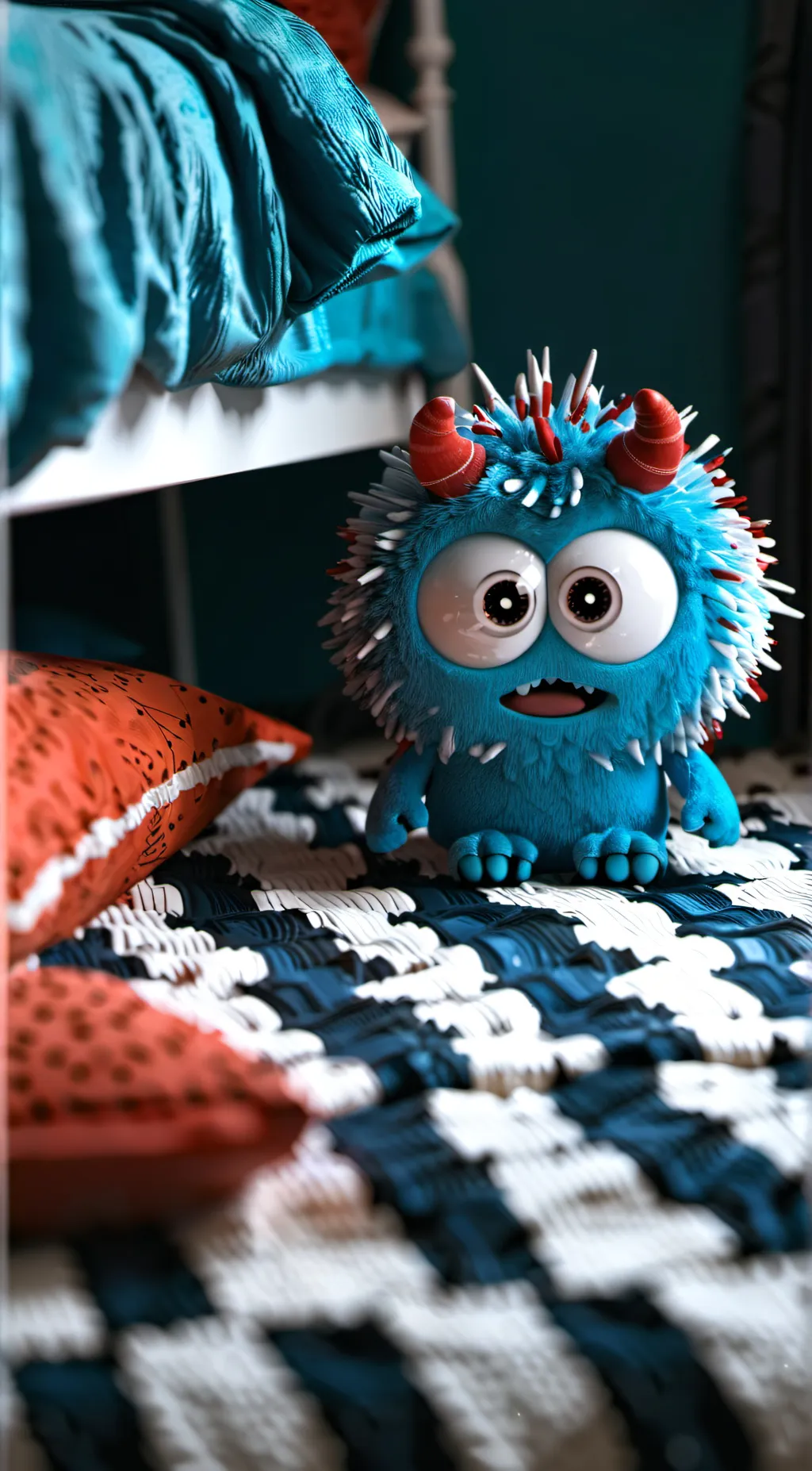 ai character: monster under bed background