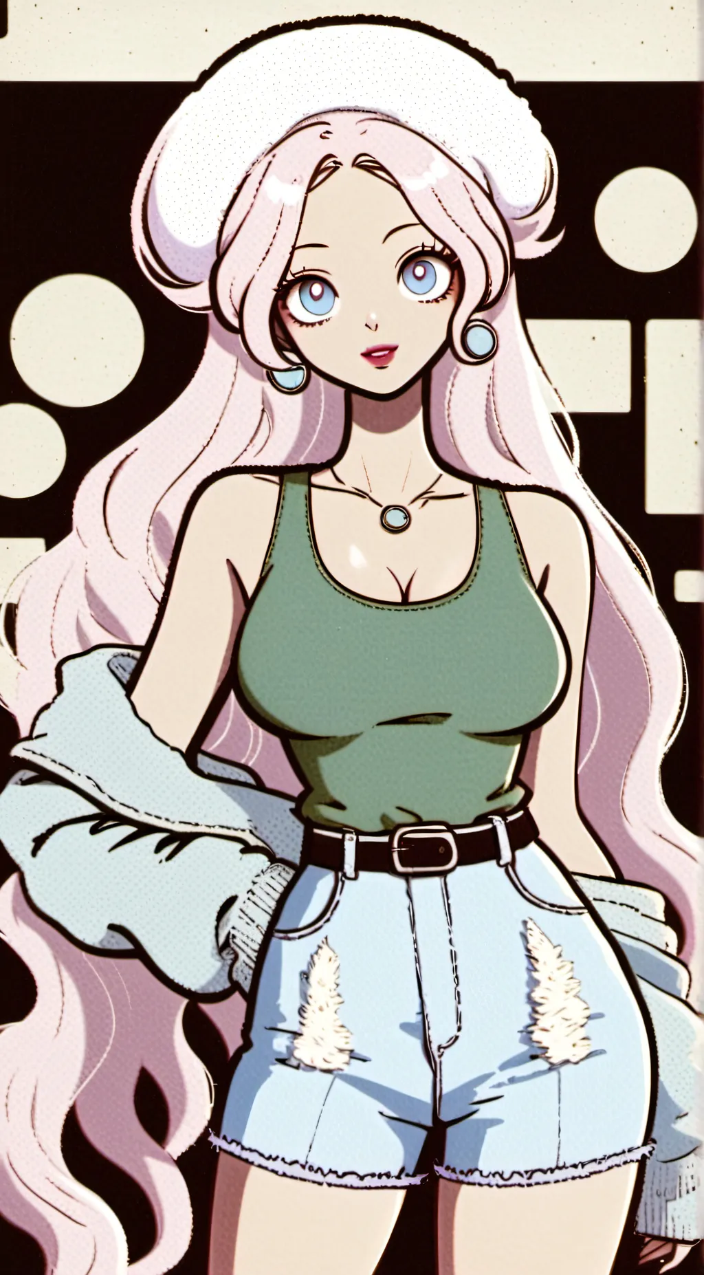 ai character: violet background