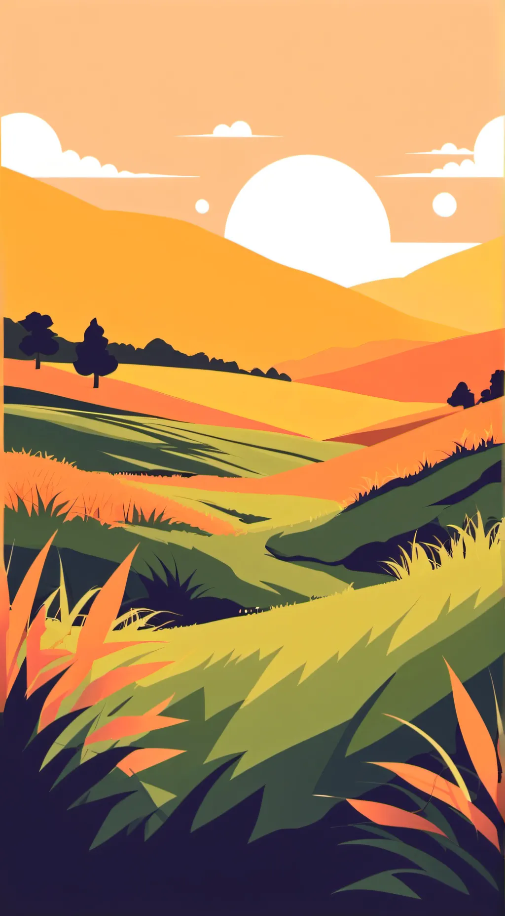 ai character: Grass background