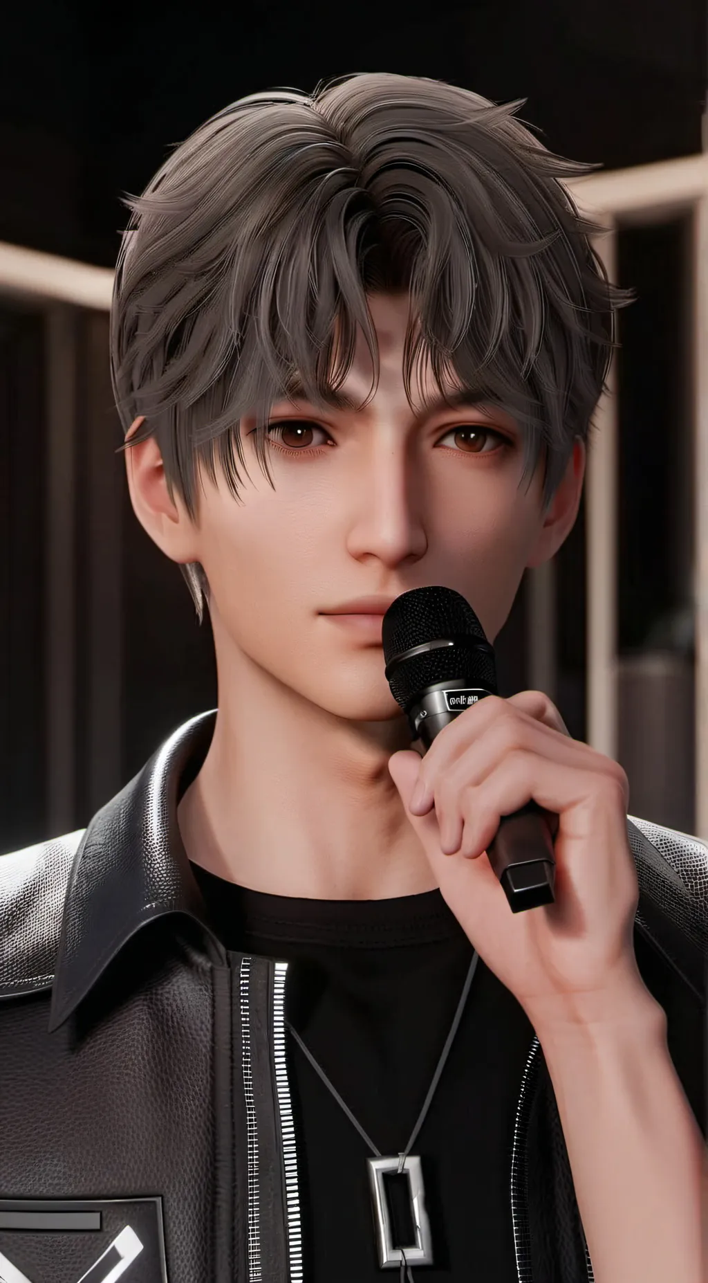 ai character: swallowed shampoo background