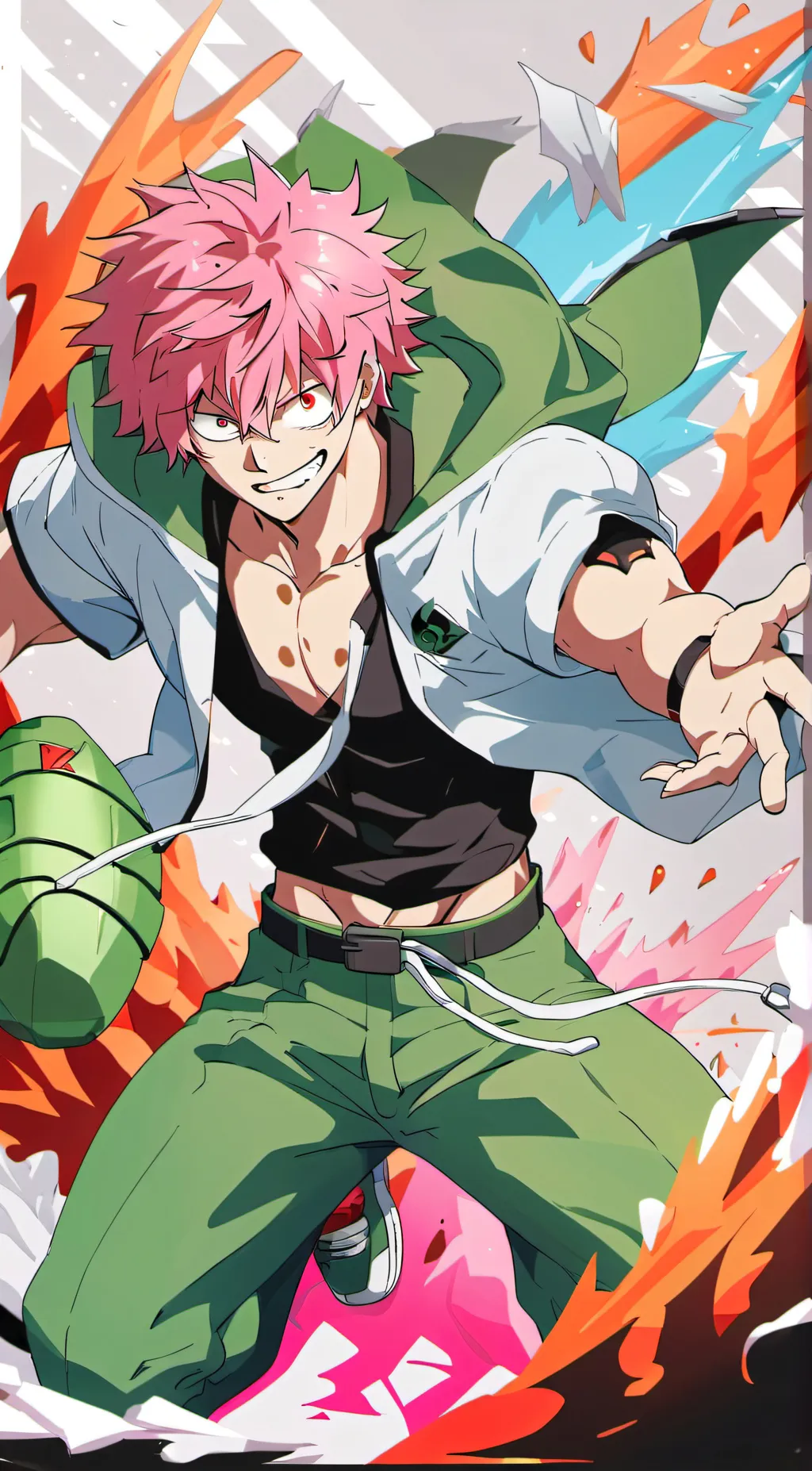 ai character: Katsuki Bakugo background