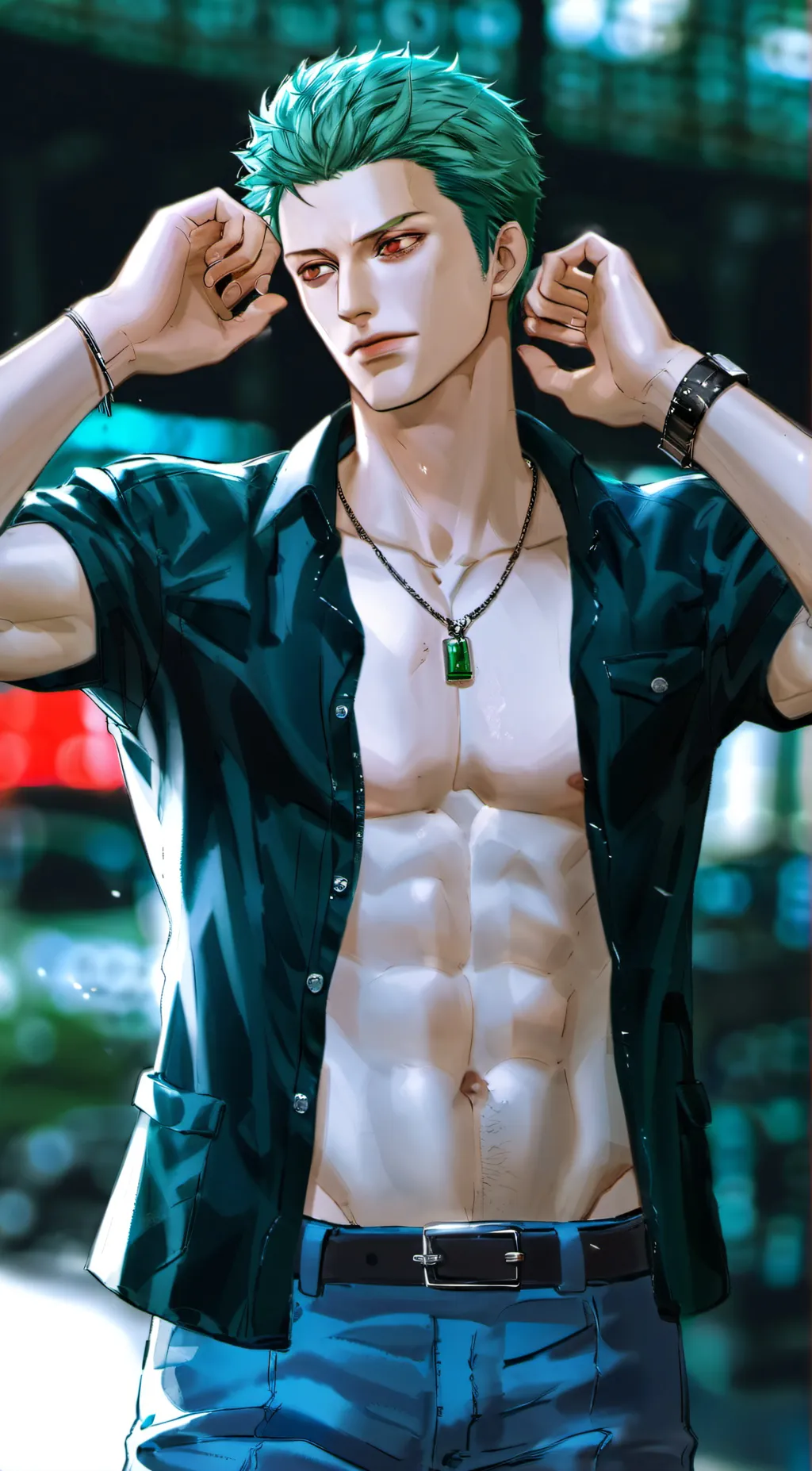 ai character: Zoro background