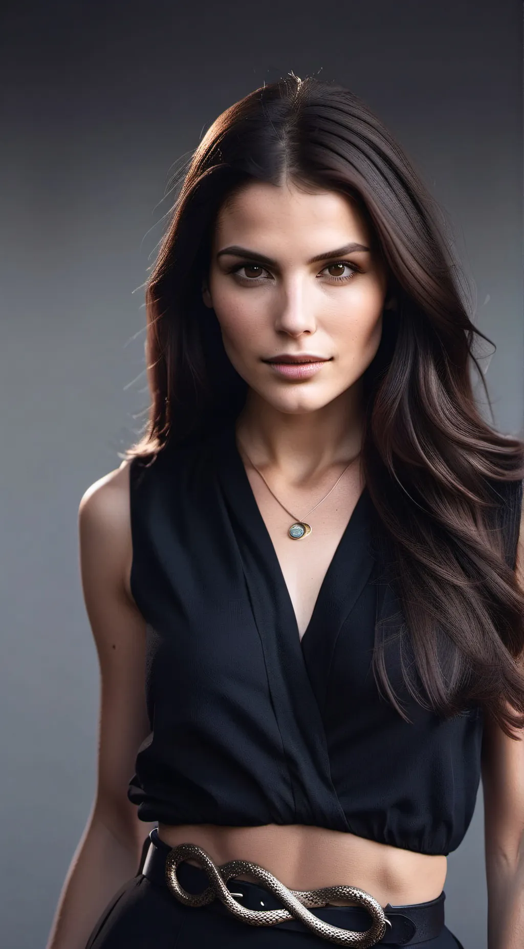 ai character: Violet background