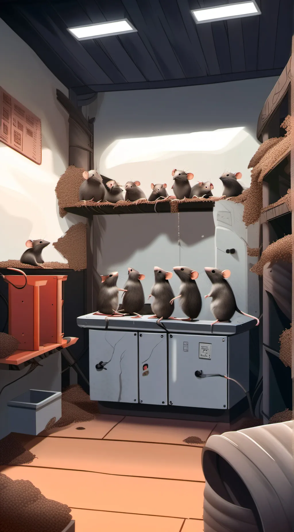 ai character: Rubber Room background