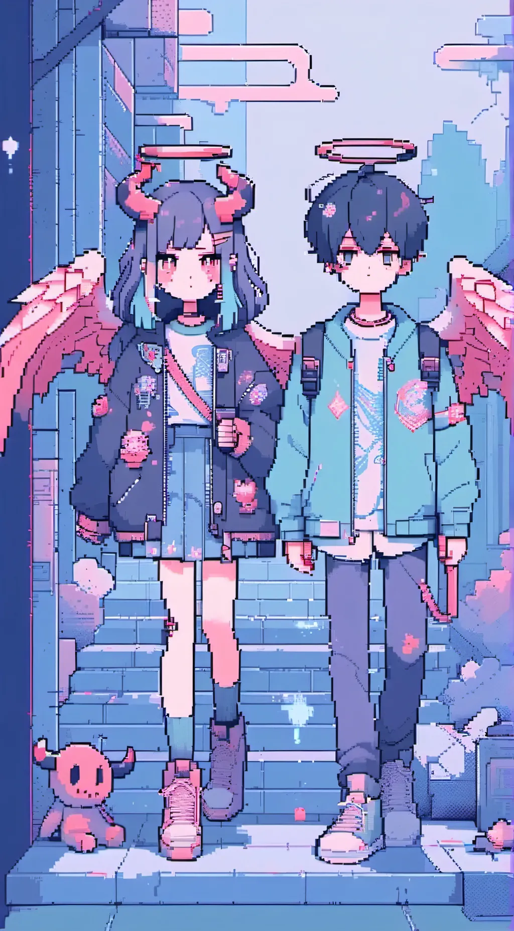 ai character: rottmnt 👿 & 😇 background