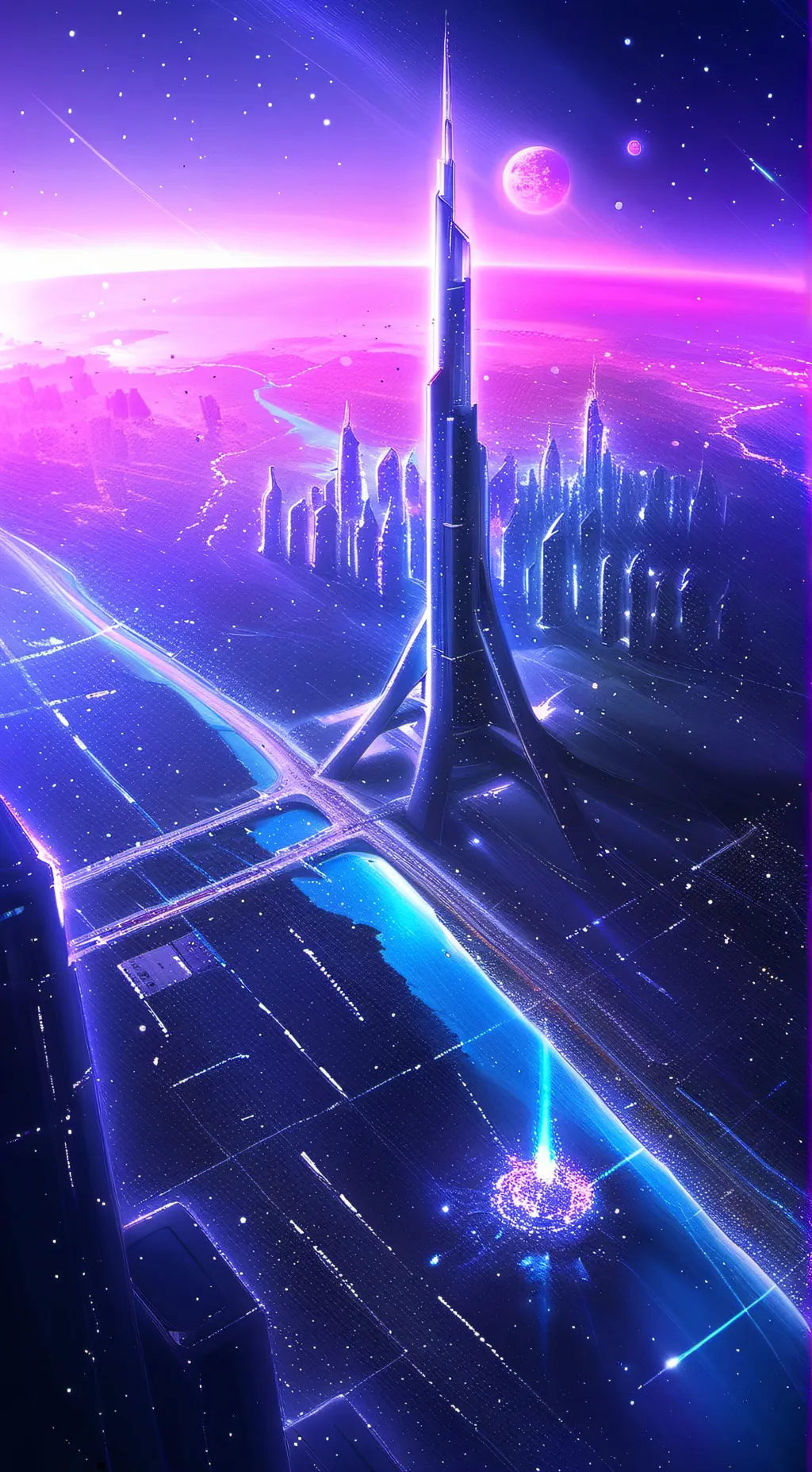 ai character: Galaxy City background