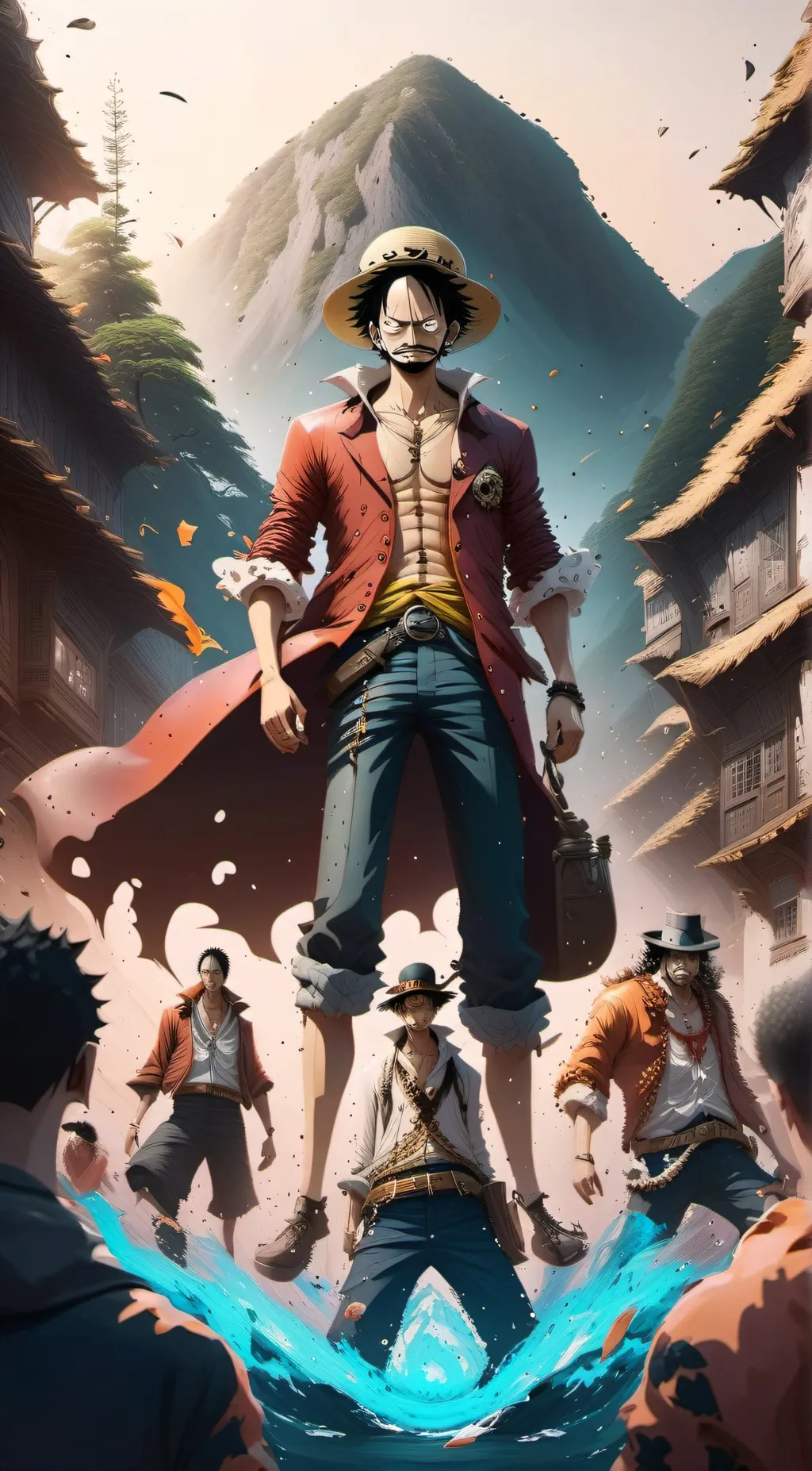 ai character: monkey d Luffy background