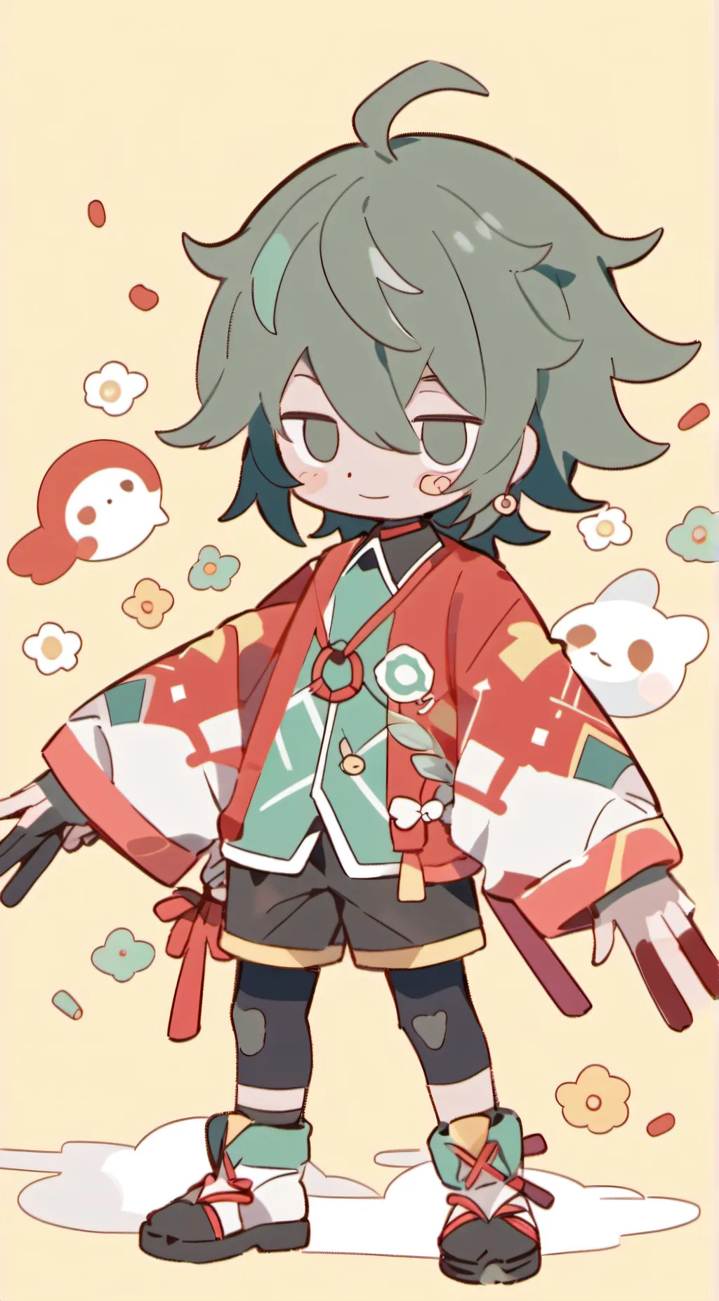 ai character: Baku vs Todo background