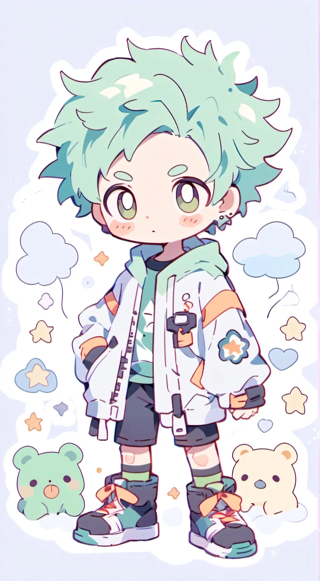 ai character: little deku background