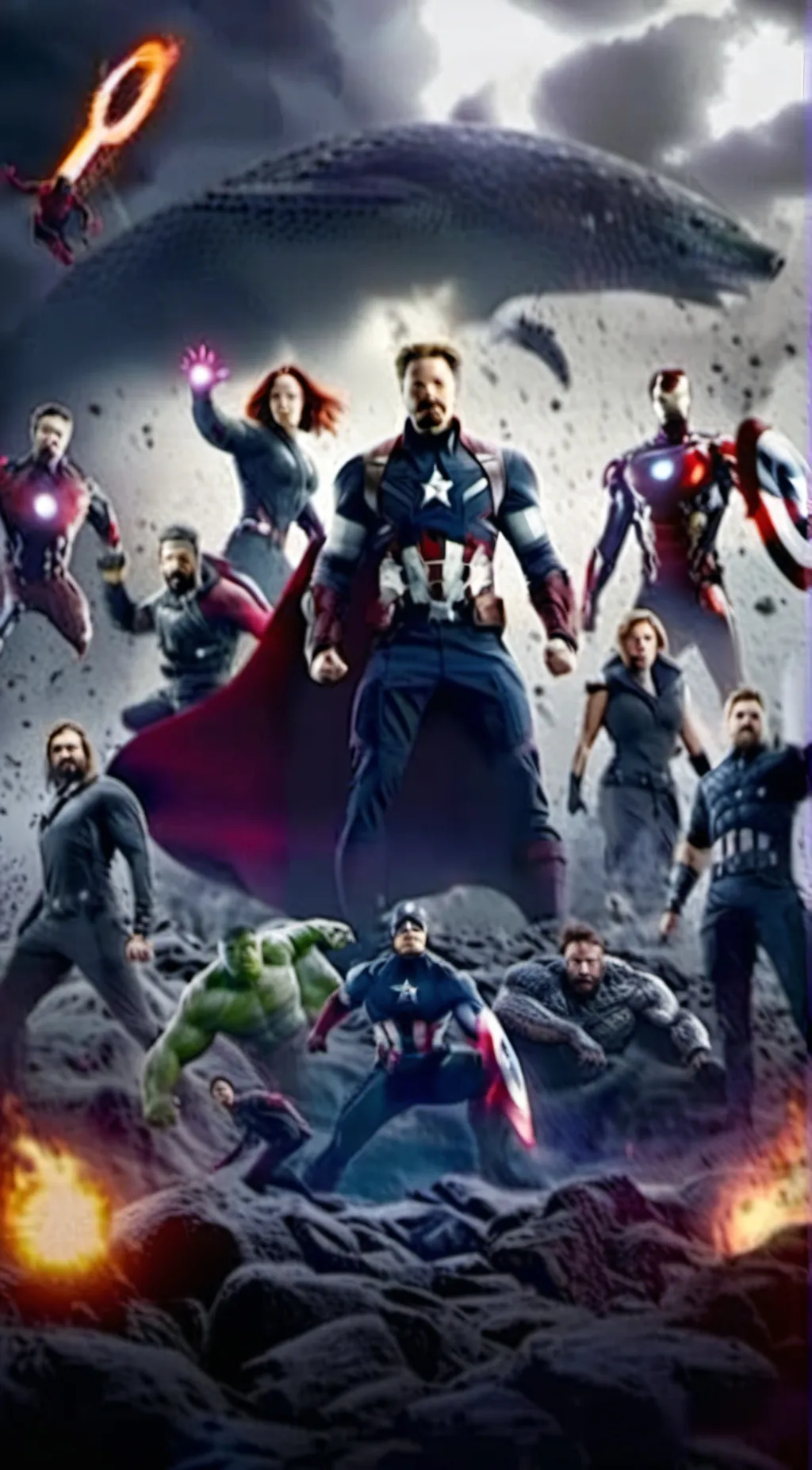 ai character: avengers  background