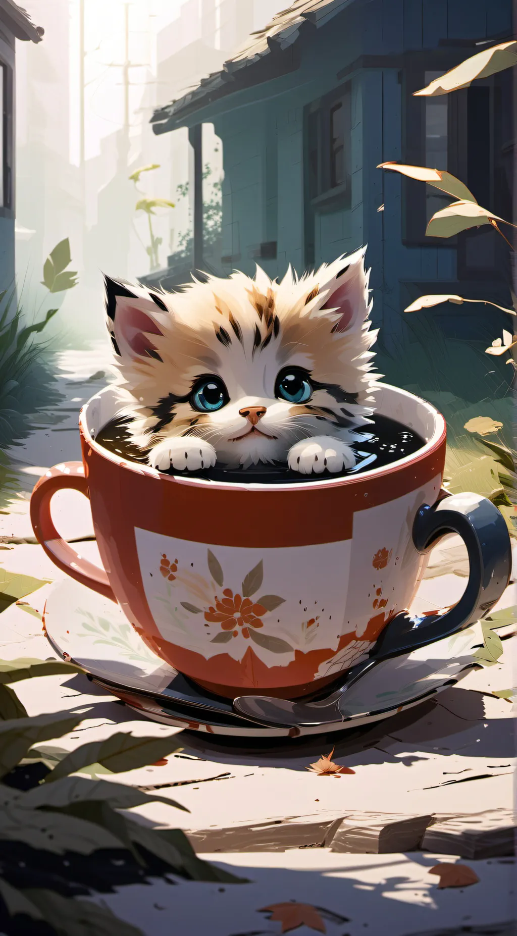 ai character: little kitten background