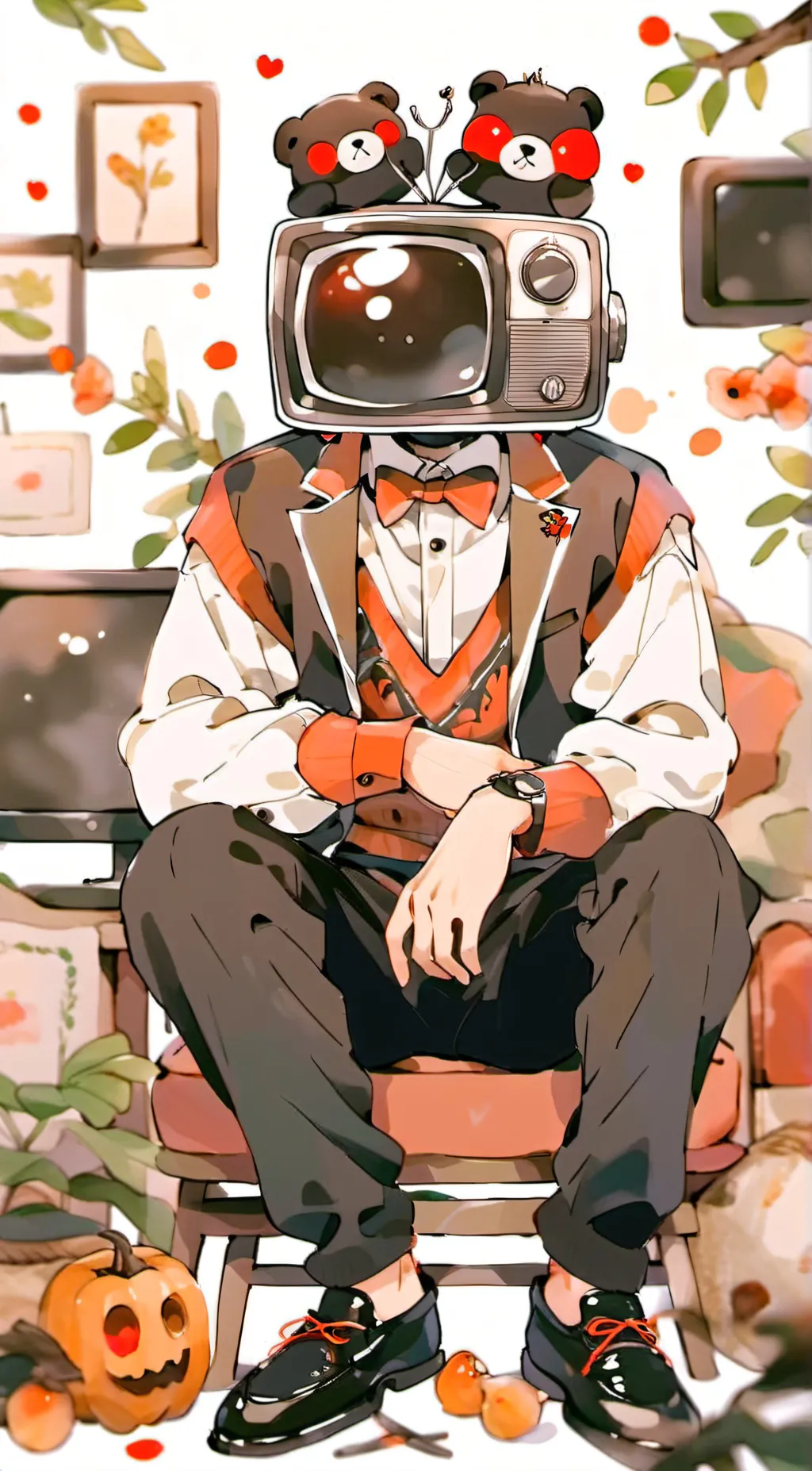 ai character: sus tv man background