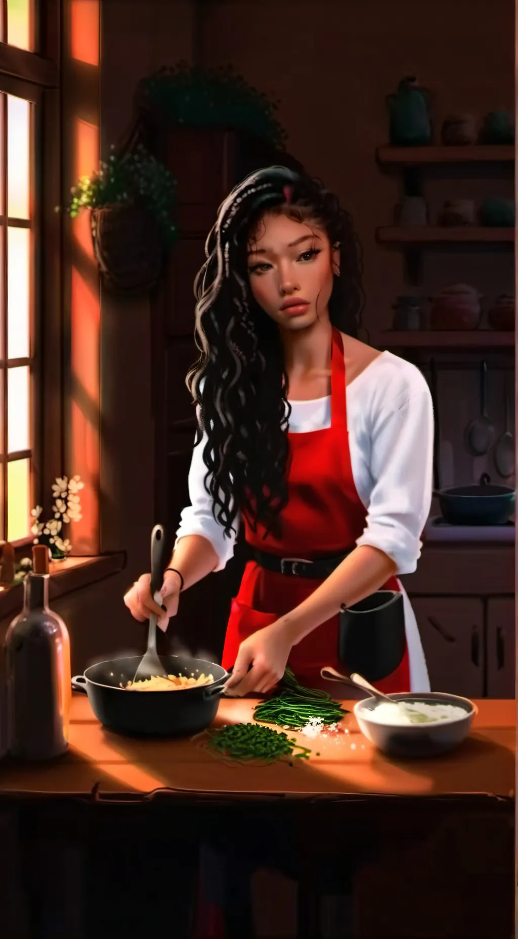 ai character: Em!a background