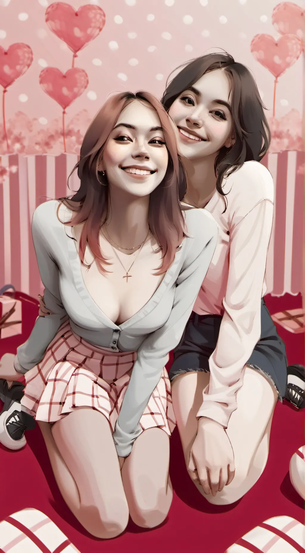 ai character: Jade and Natalie  background