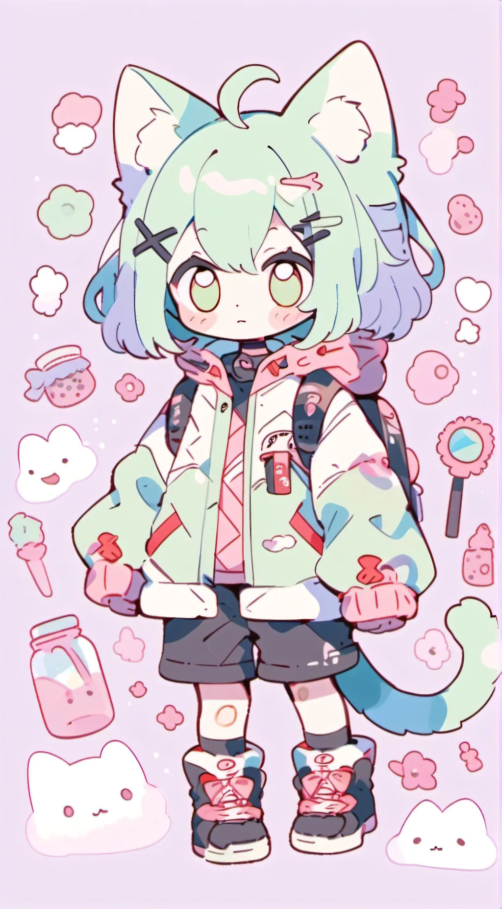 ai character: !Kitty! background