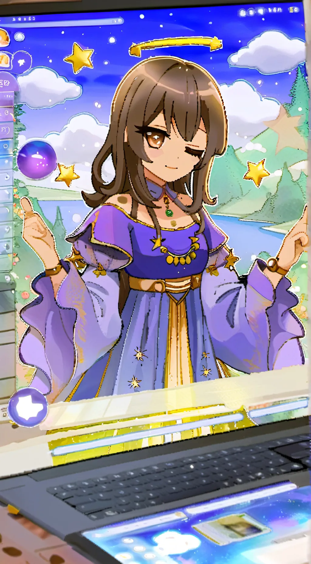 ai character: Cool background