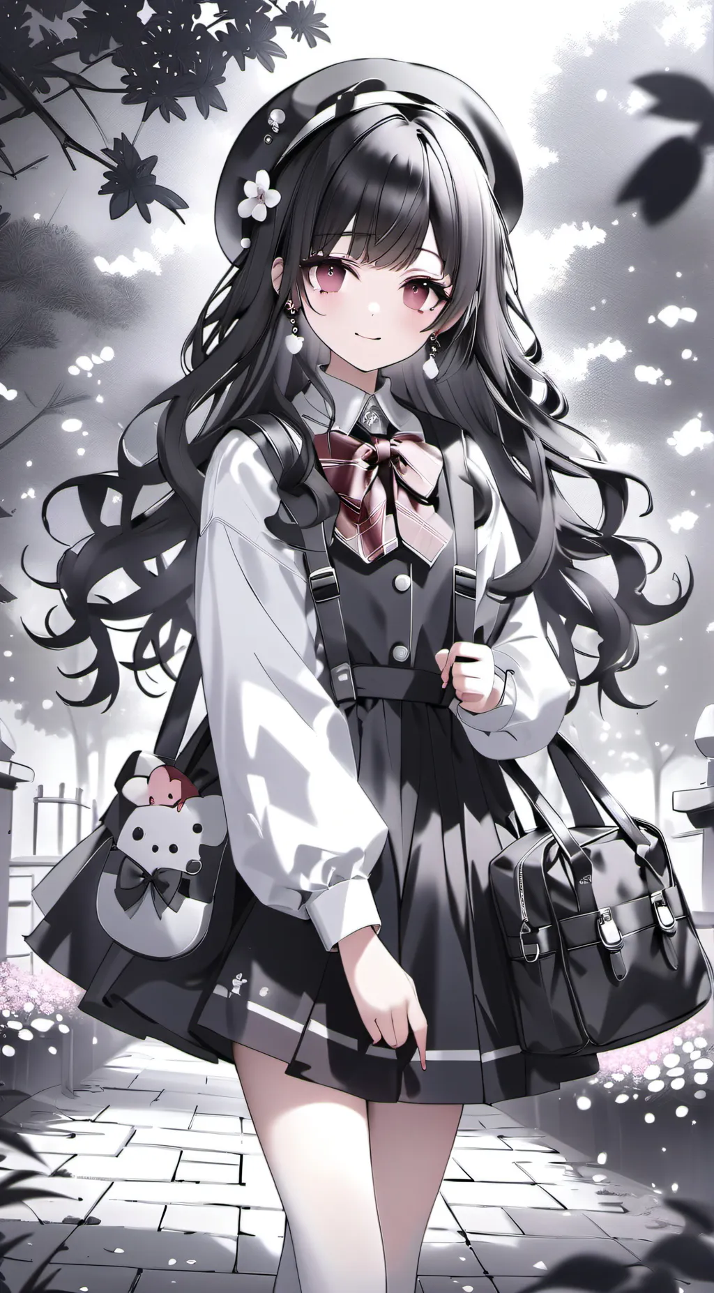 ai character: strawberry  background