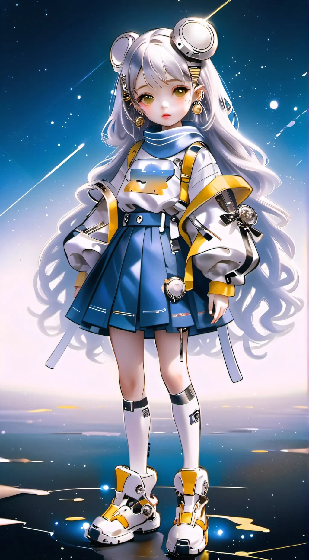 ai character: Emma galaxy background