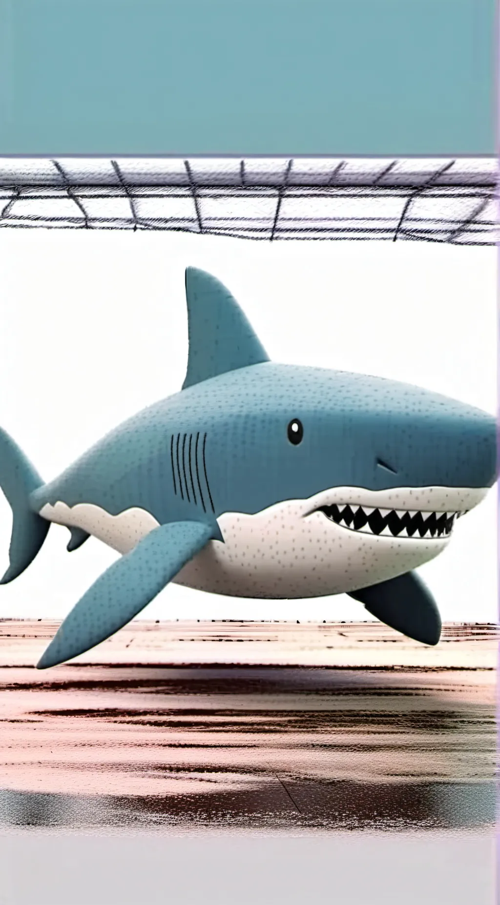 ai character: he blåhaj background