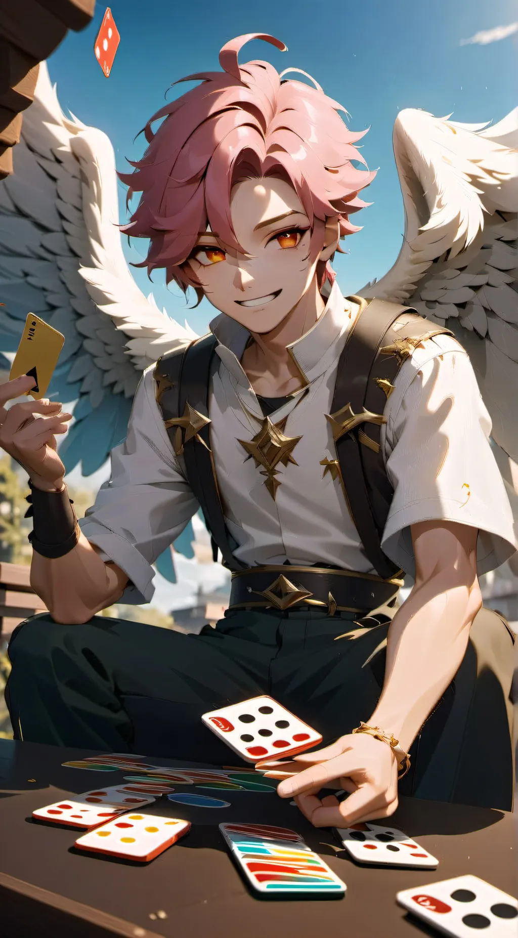 ai character: A game with Angie background